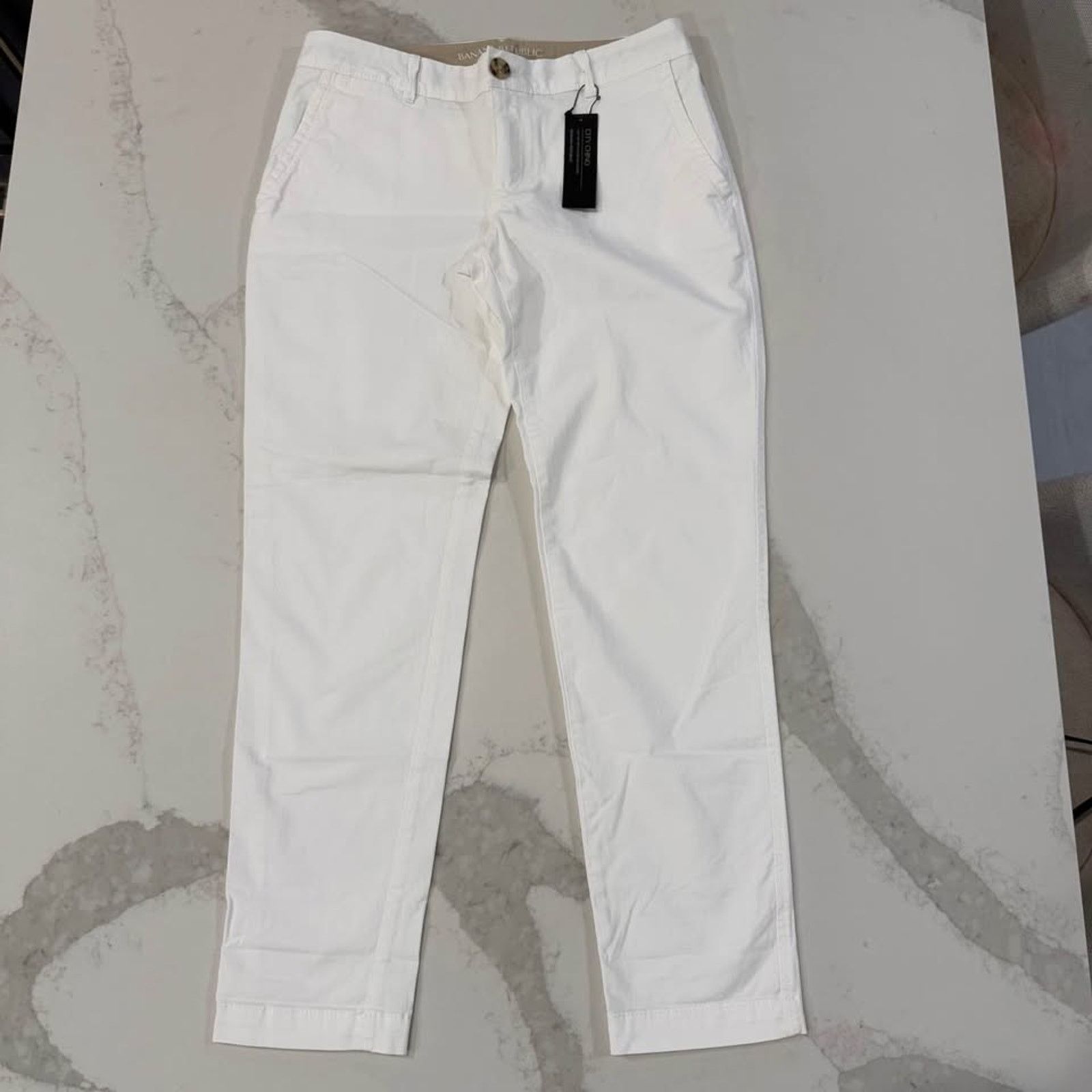 Banana Republic Banana Republic NWT City Chino White Pants Womens 2 Low Rise Size 26" / US 2 / IT 38 - 1 Thumbnail