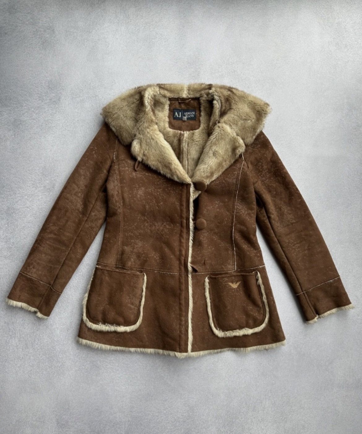 Other Vintage Armani Jeans Sheepskin Fur Woman Jacket Sz M Size M / US 6-8 / IT 42-44 - 1 Thumbnail