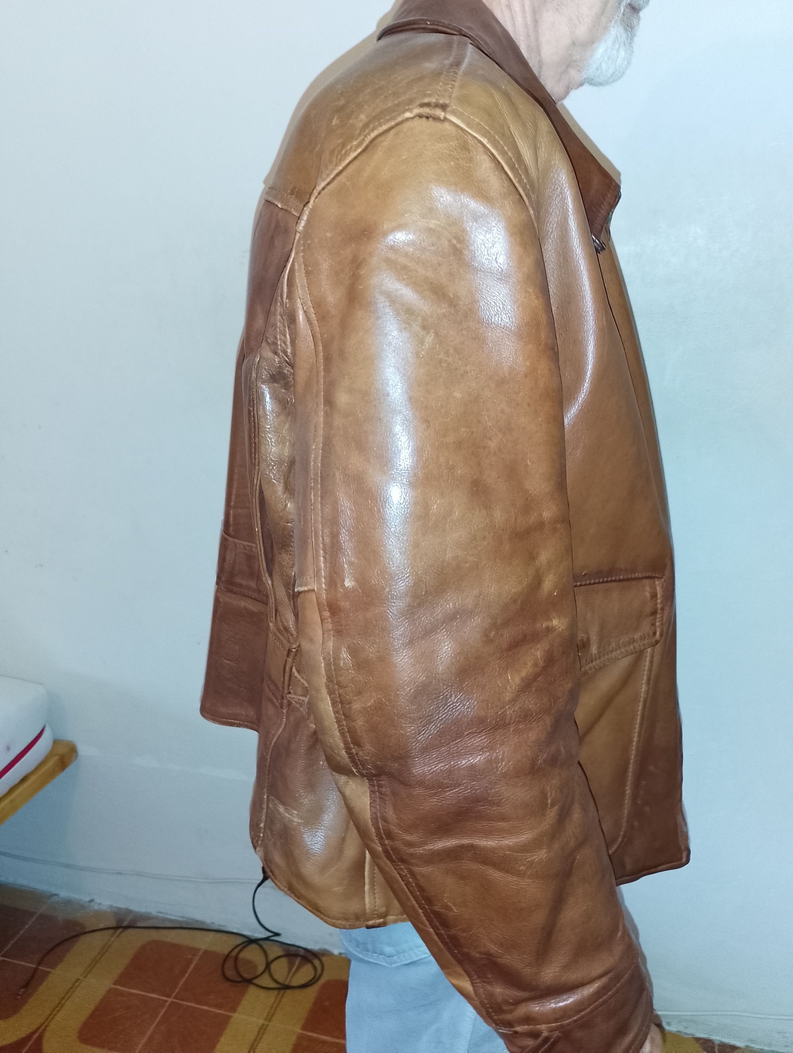 Other Giacca Aero Leathers Scotland - Modello Half Belt - Vintage Size US S / EU 44-46 / 1 - 3 Thumbnail