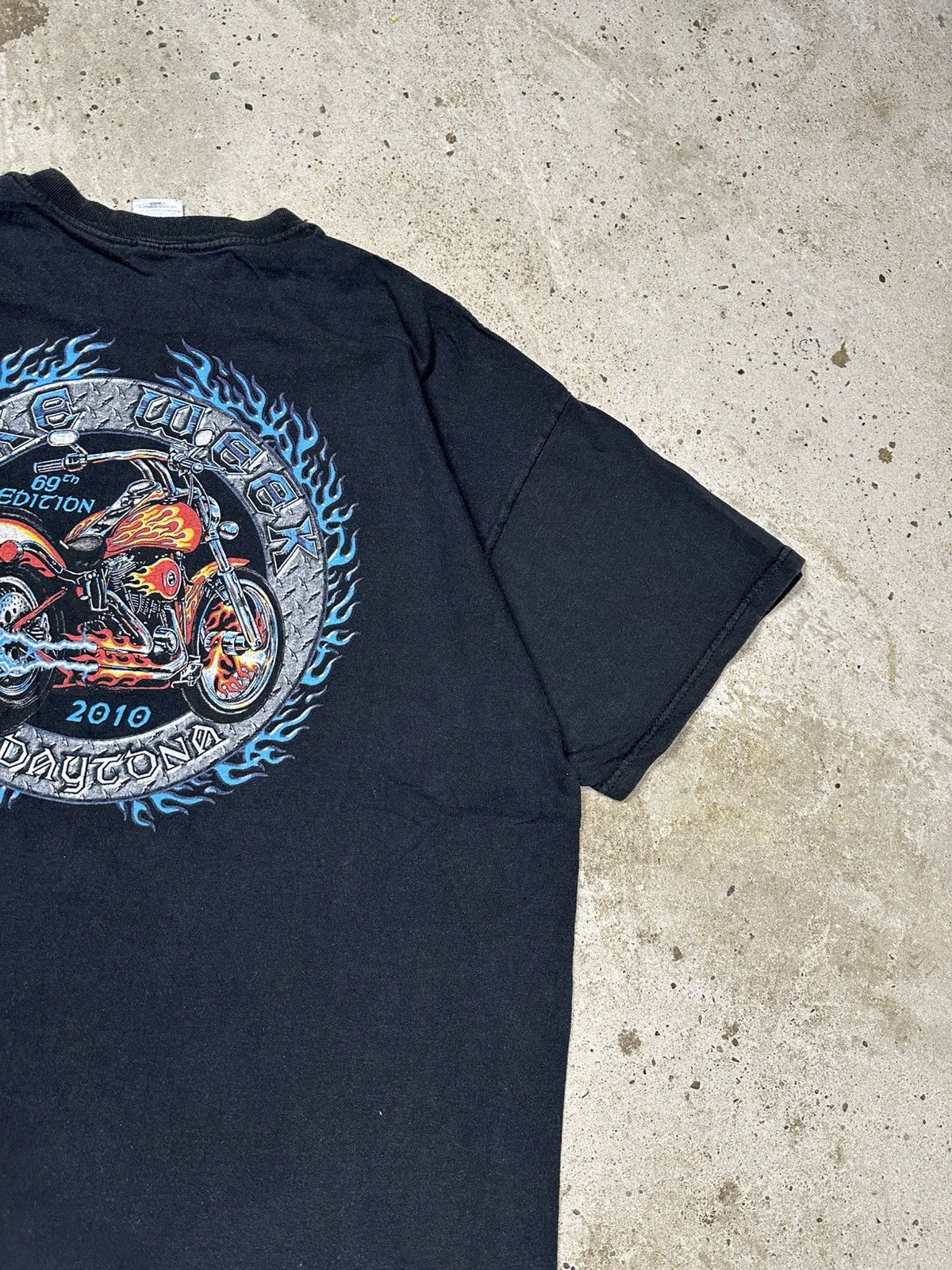 Harley Davidson Vintage Bike Week Daytona Beach Harley Moto Print T Shirt Size US XXL / EU 58 / 5 - 13 Thumbnail