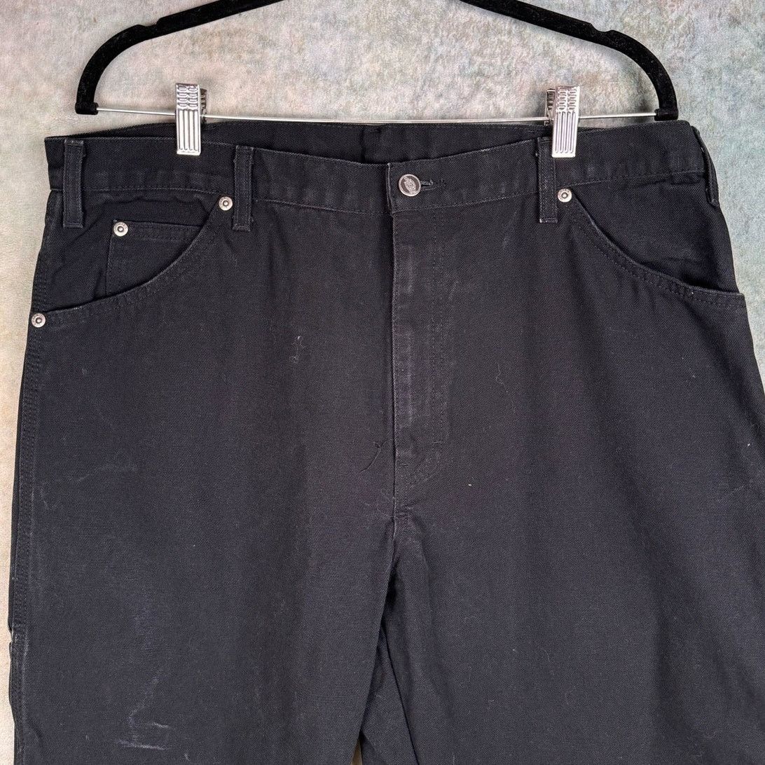 Dickies × Vintage VTG 90s Dickies Carpenter Work Pants Sz 38x29 Black Size US 38 / EU 54 - 5 Thumbnail