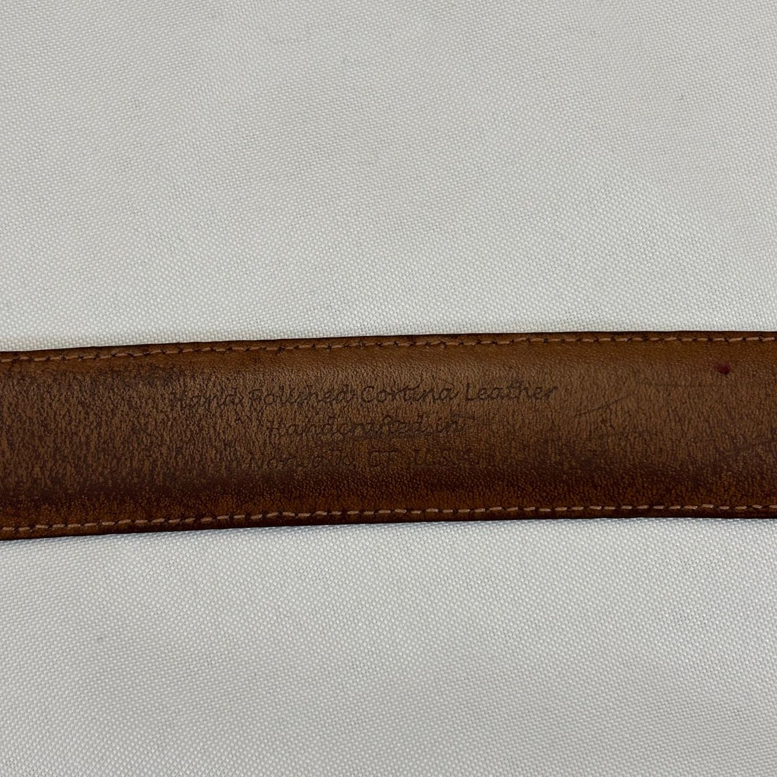 Trafalgar Trafalgar Hand Polished Cortina Leather Belt Black Size 32 Size 32 - 2 Thumbnail