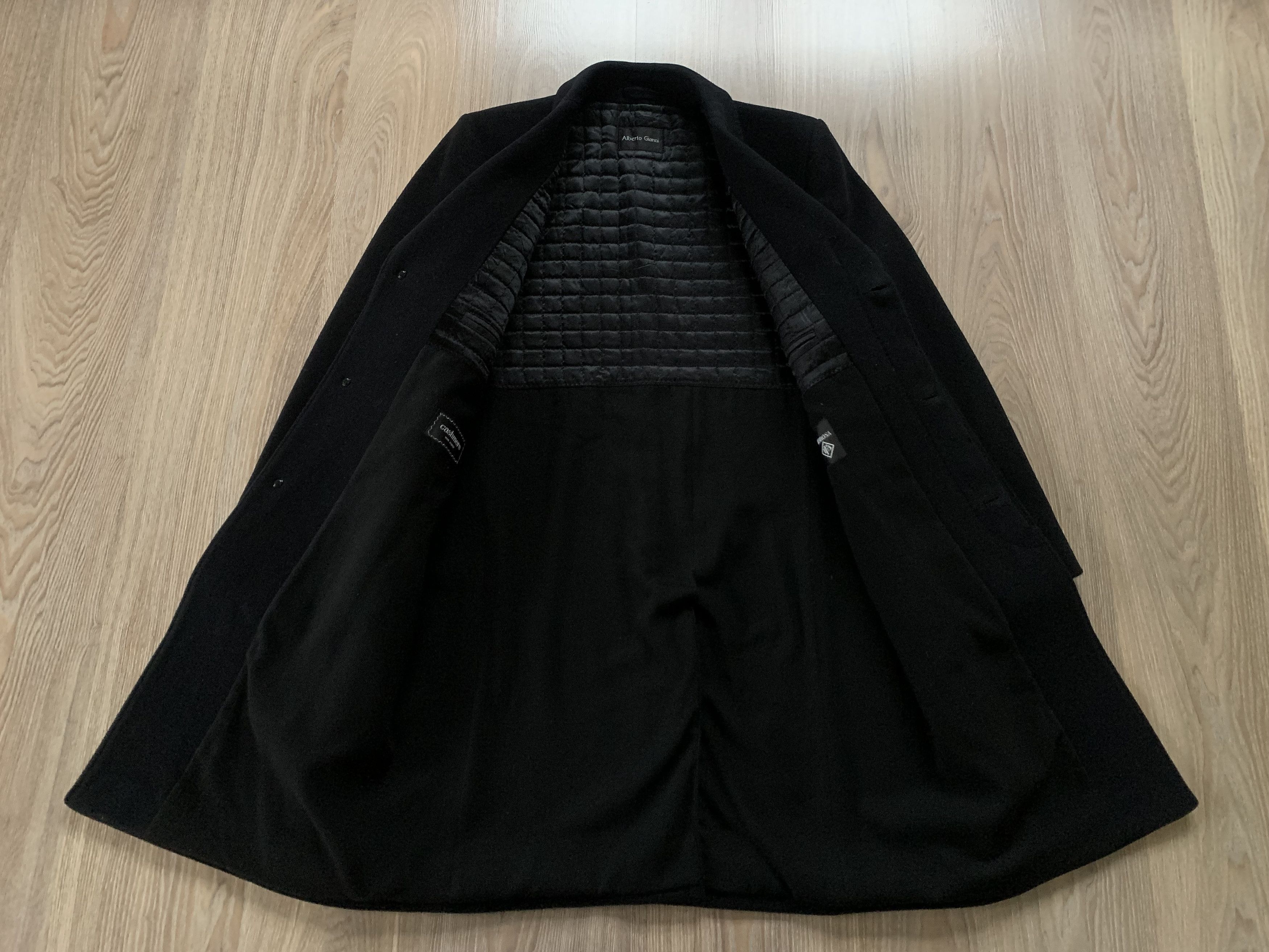 Other Alberto Gianni Cashmere Wool Blended Long Black Coat Size US L / EU 52-54 / 3 - 4 Thumbnail