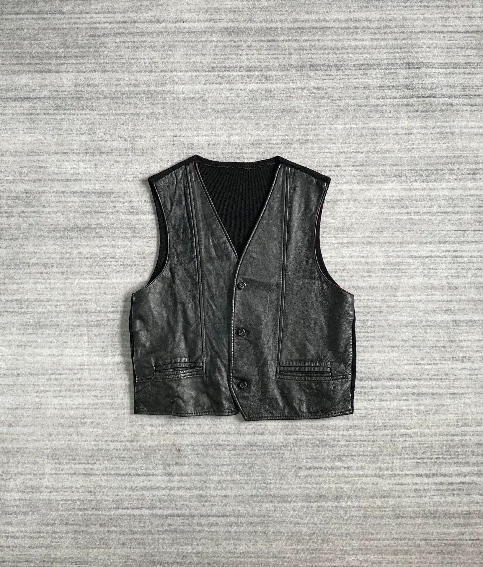 Vintage vintage western sleeveless leather vest Size US M / EU 48-50 / 2 - 1 Thumbnail