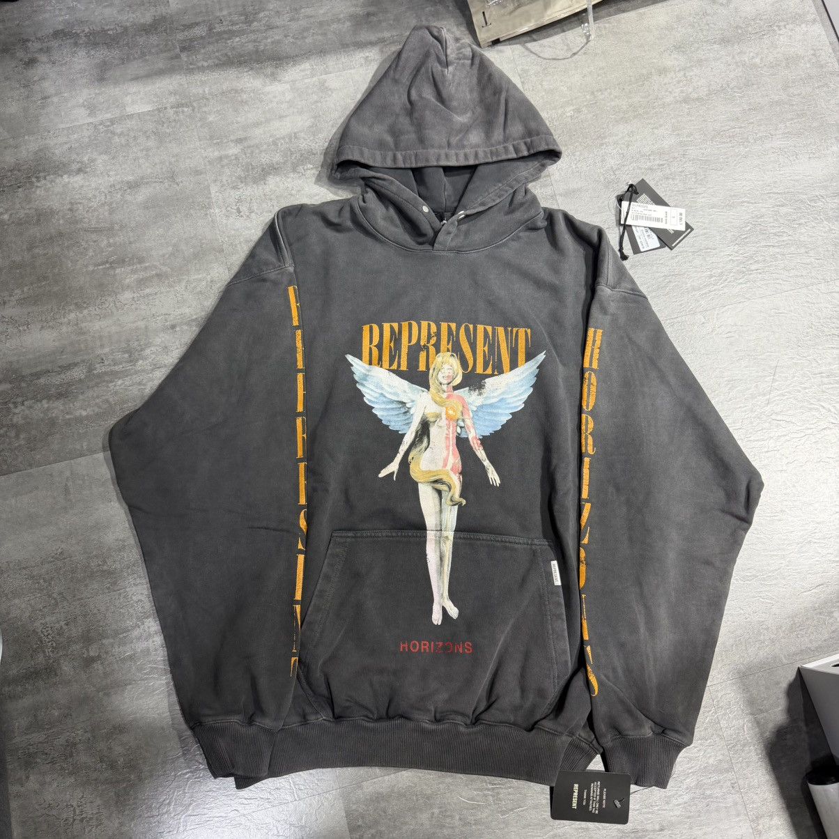 Represent Clo. Represent Reborn Hoodie Aged Black Size US L / EU 52-54 / 3 - 1 Thumbnail