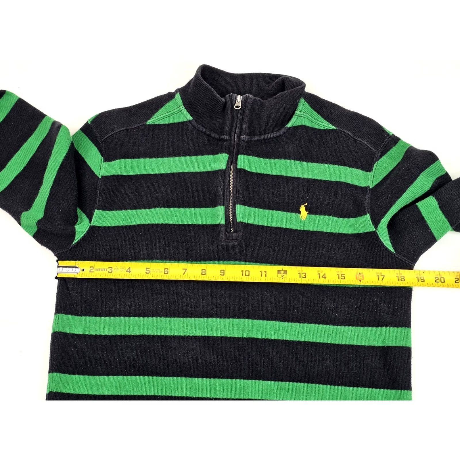 Polo Ralph Lauren VTG Polo Ralph Lauren 1/4 Zip Rugby Sweater Men XL Green Striped Polo Ralph Lauren 1/4 Zip Rugby Sweater Men XL Green Striped Size US XL / EU 56 / 4 - 7 Thumbnail