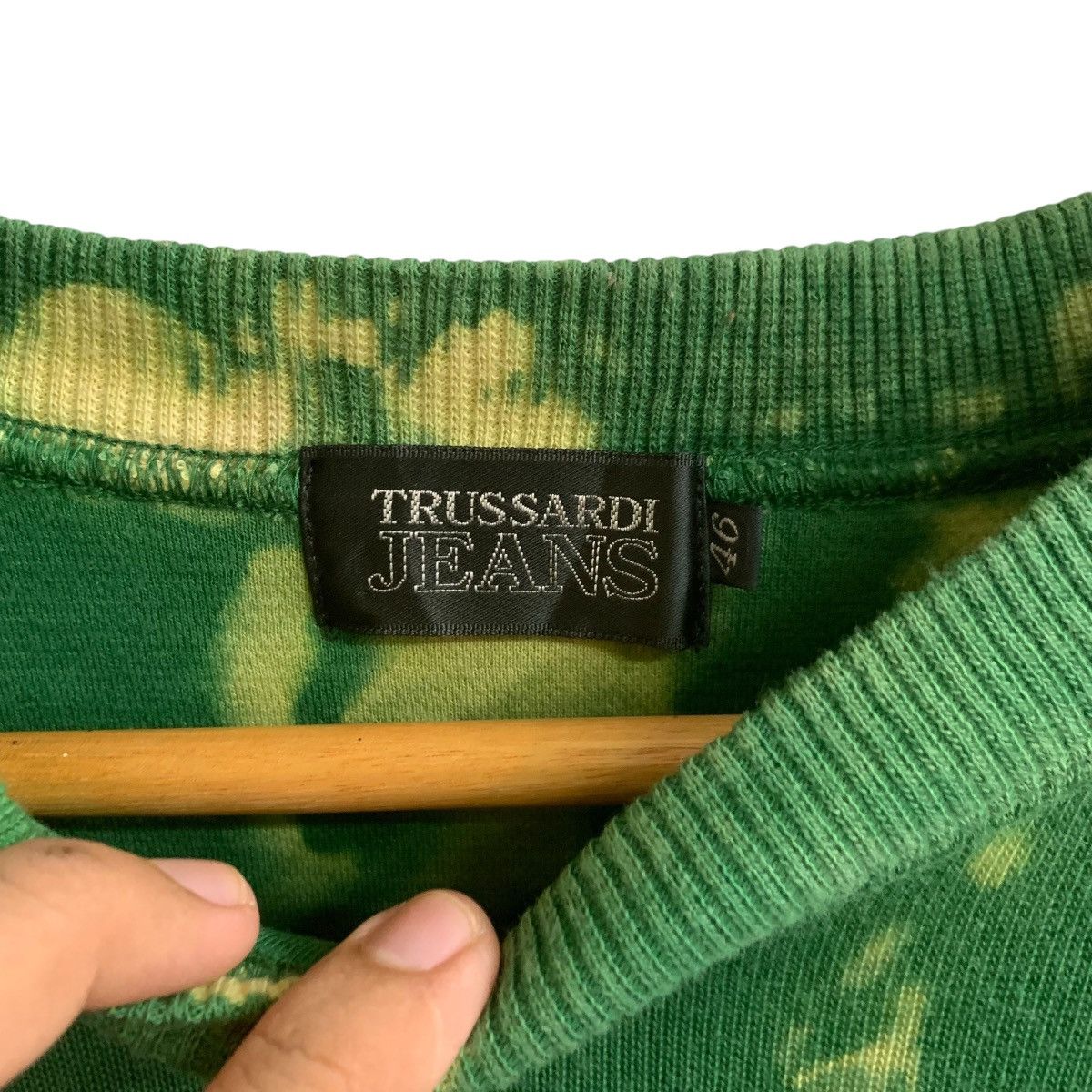 Trussardi × Vintage Vintage Trussardi Sweatshirt Big Logo Rare Streetwear Size US L / EU 52-54 / 3 - 3 Thumbnail