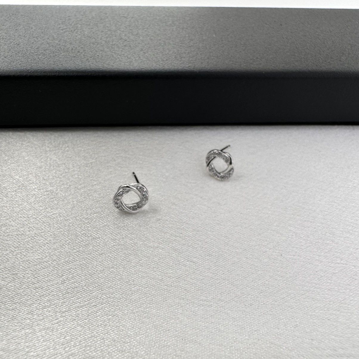 Designer Small Tiny CZ Geometric Stud Earrings for Women Size ONE SIZE - 3 Thumbnail