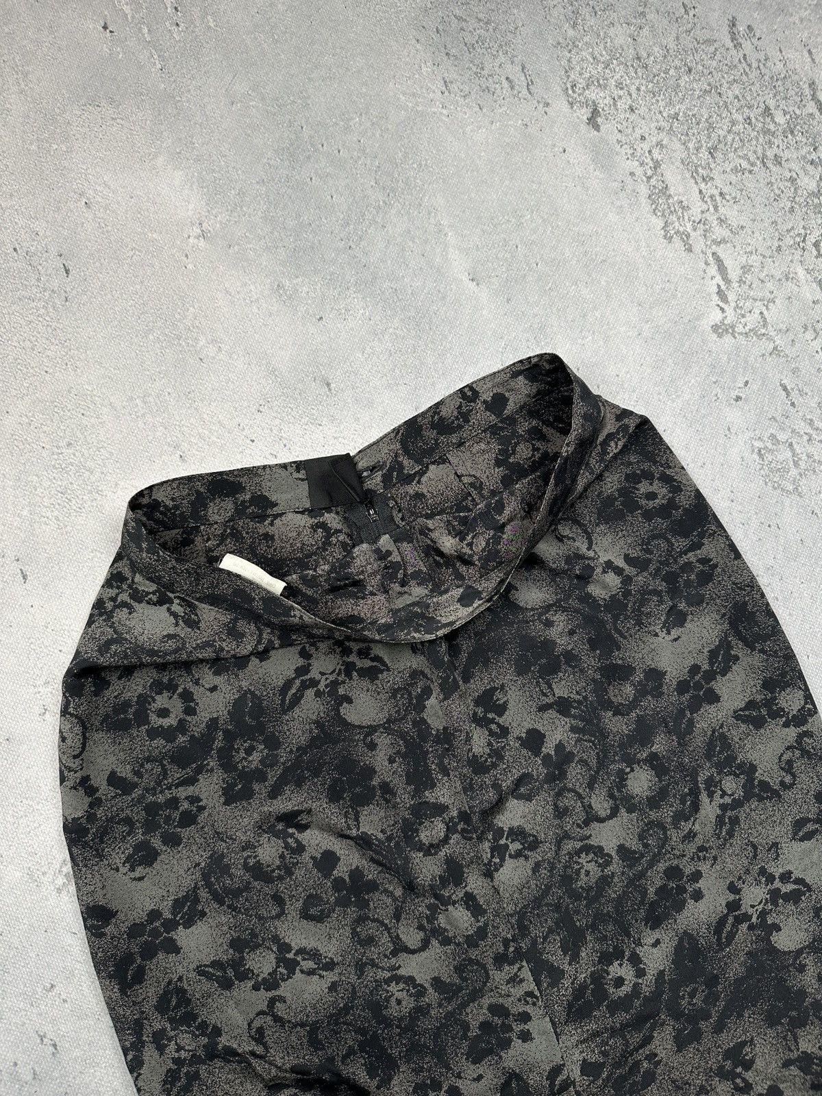 Vintage Mariella Burani Silk Pencil Skirt Abstract Floral Jacquard Size 32" / US 10 / IT 46 - 9 Thumbnail