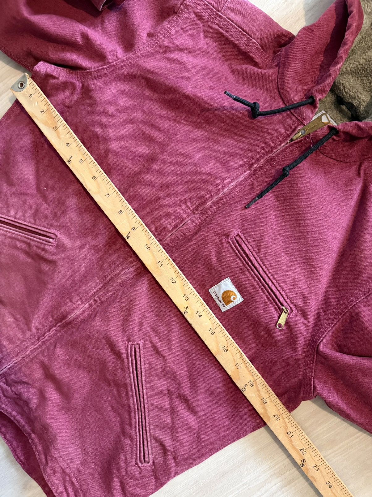 Carhartt Y2K Carhartt WJ141 RBY Sherpa Hooded Sz XS WJ141 RBY RUBY Size XS / US 0-2 / IT 36-38 - 8 Thumbnail
