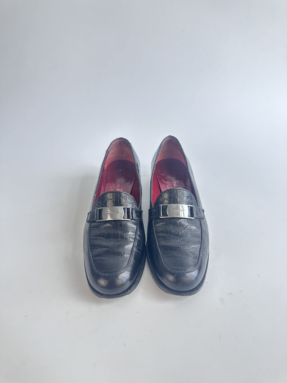 Salvatore Ferragamo Salvatore Ferragamo Sport Croc-Embossed Leather Loafers Size US 6 / IT 36 - 4 Thumbnail
