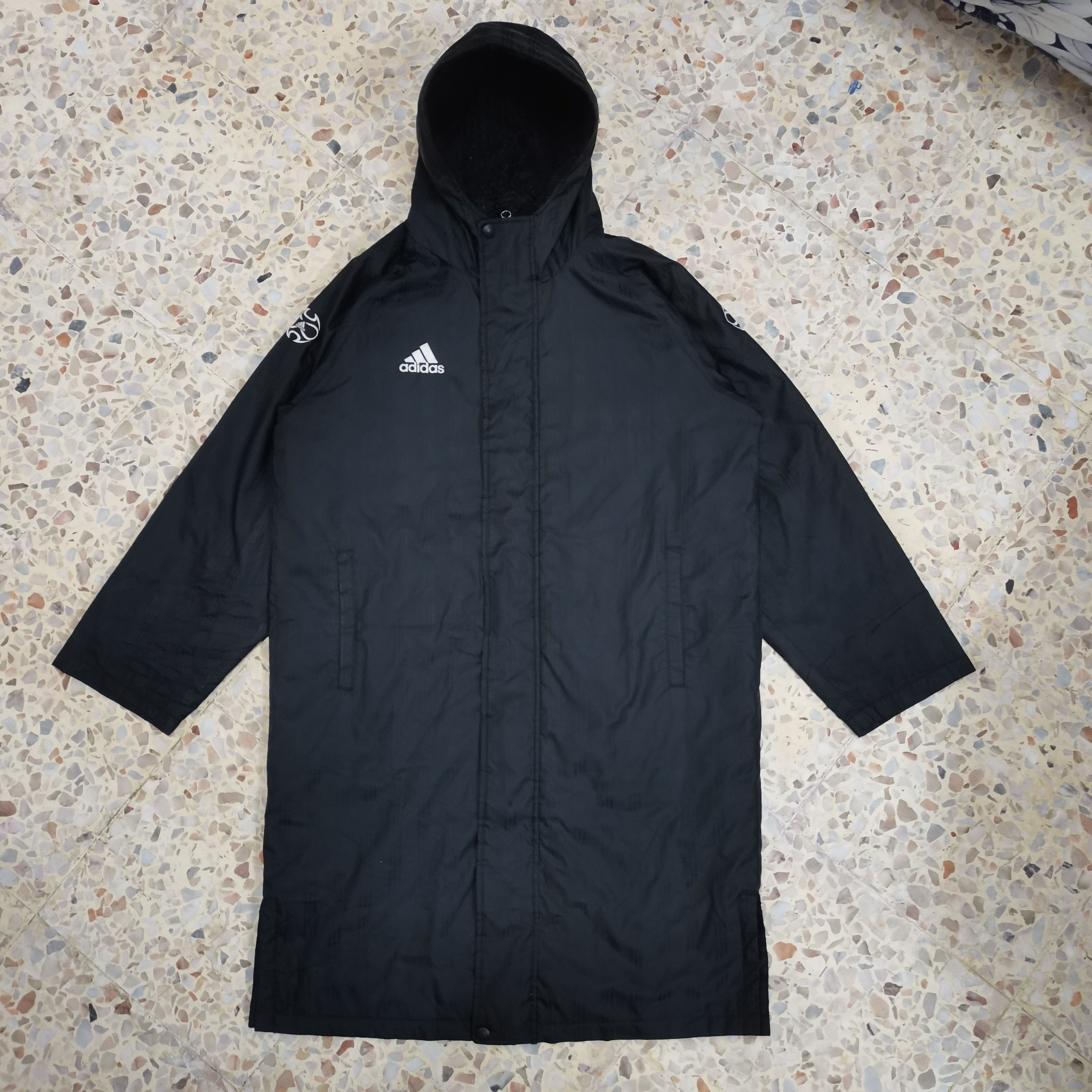 image of Vintage Y2K Adidas Fifa World Cup 2006 Long Coach Jacket in Black, Men's (Size Large)