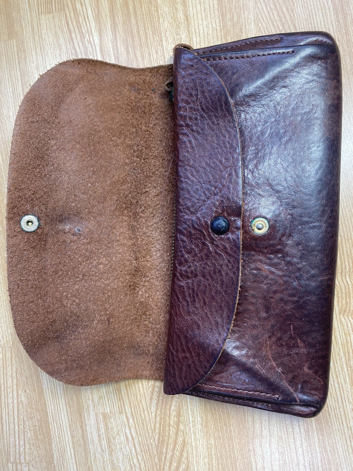 Japanese Brand × Leather × Vintage Italy Gunuine Leather Long Wallet Size ONE SIZE - 3 Thumbnail