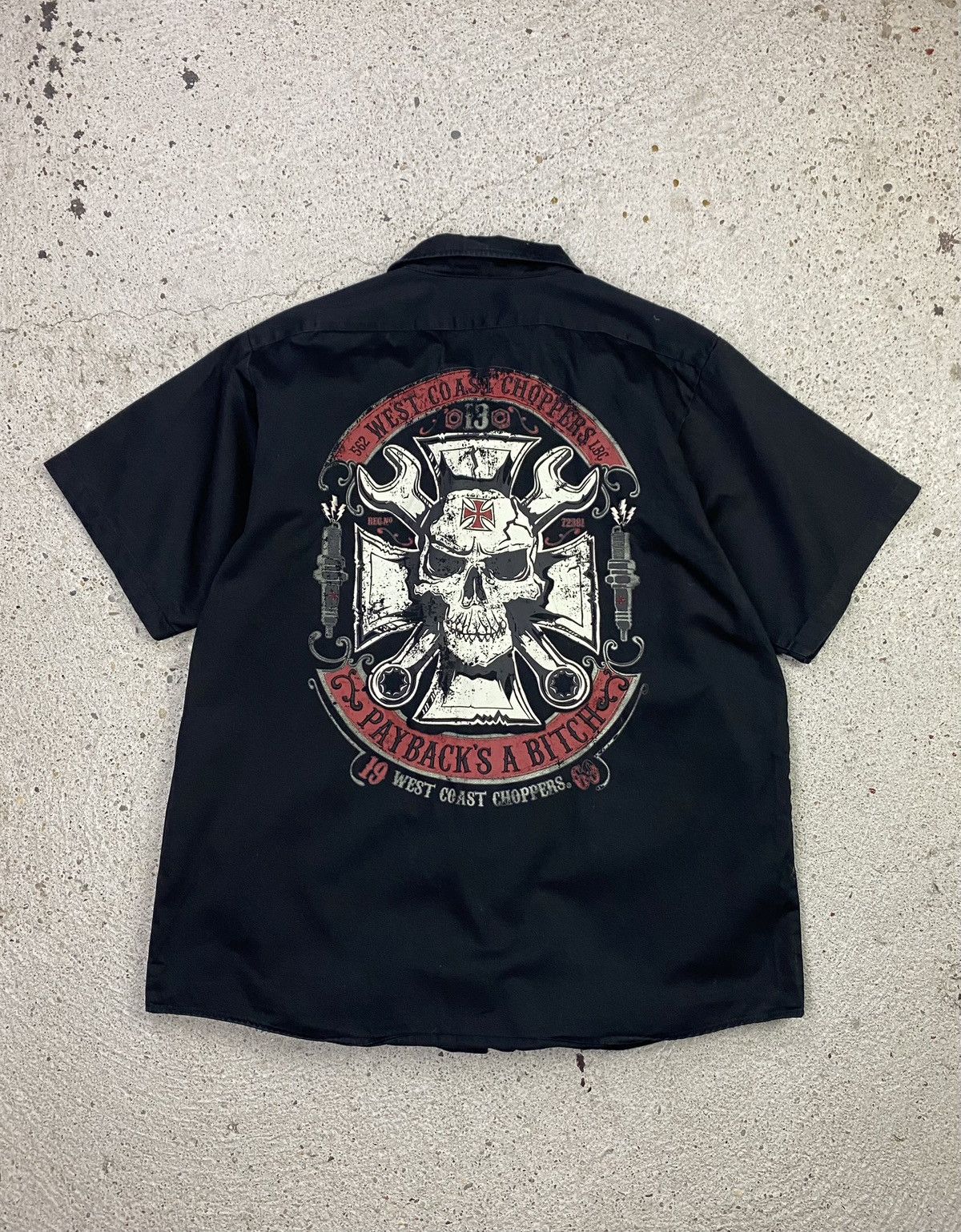 West Coast Choppers West coast choppers button up shirt vintage moto y2k harley Size US XL / EU 56 / 4 - 10 Thumbnail