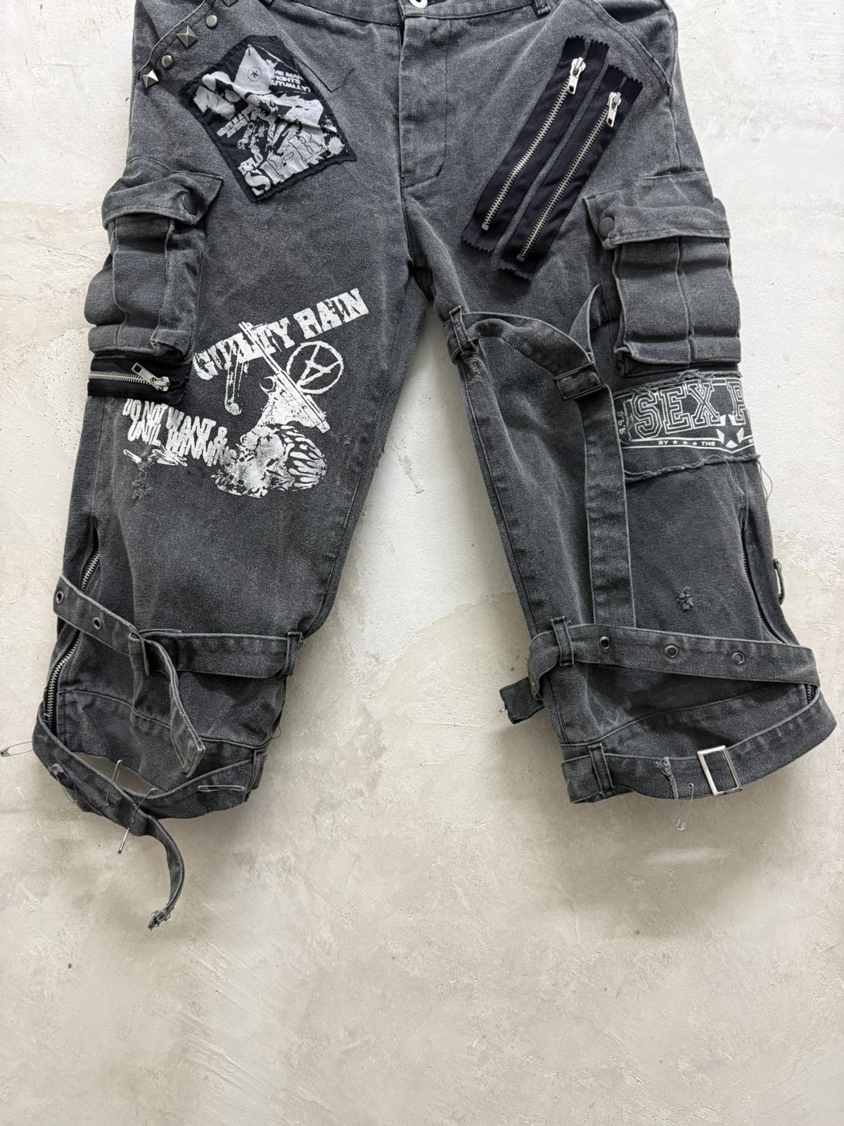Sex Pot ReVeNGe ☠️ Sex Pot Revenge Distressed Bondage Punk Jorts Size US 30 / EU 46 - 6 Thumbnail