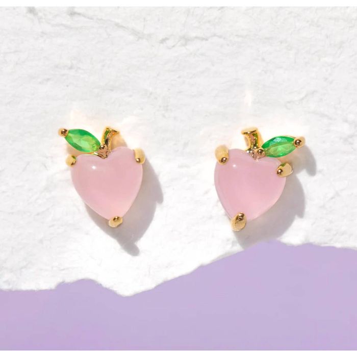 Girls Crew Peach Stud Earrings In Pink/gold Grailed