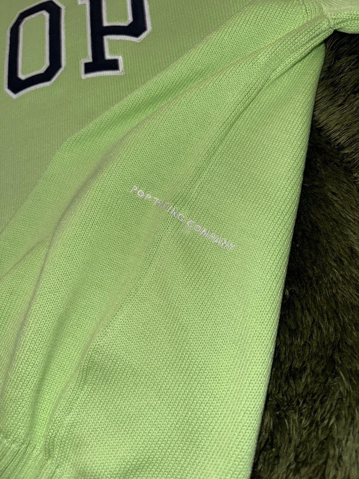 Pop Trading Company [L] POP Trading Company Arch Logo Relaxed Fit Sweater Lime Size US L / EU 52-54 / 3 - 6 Thumbnail