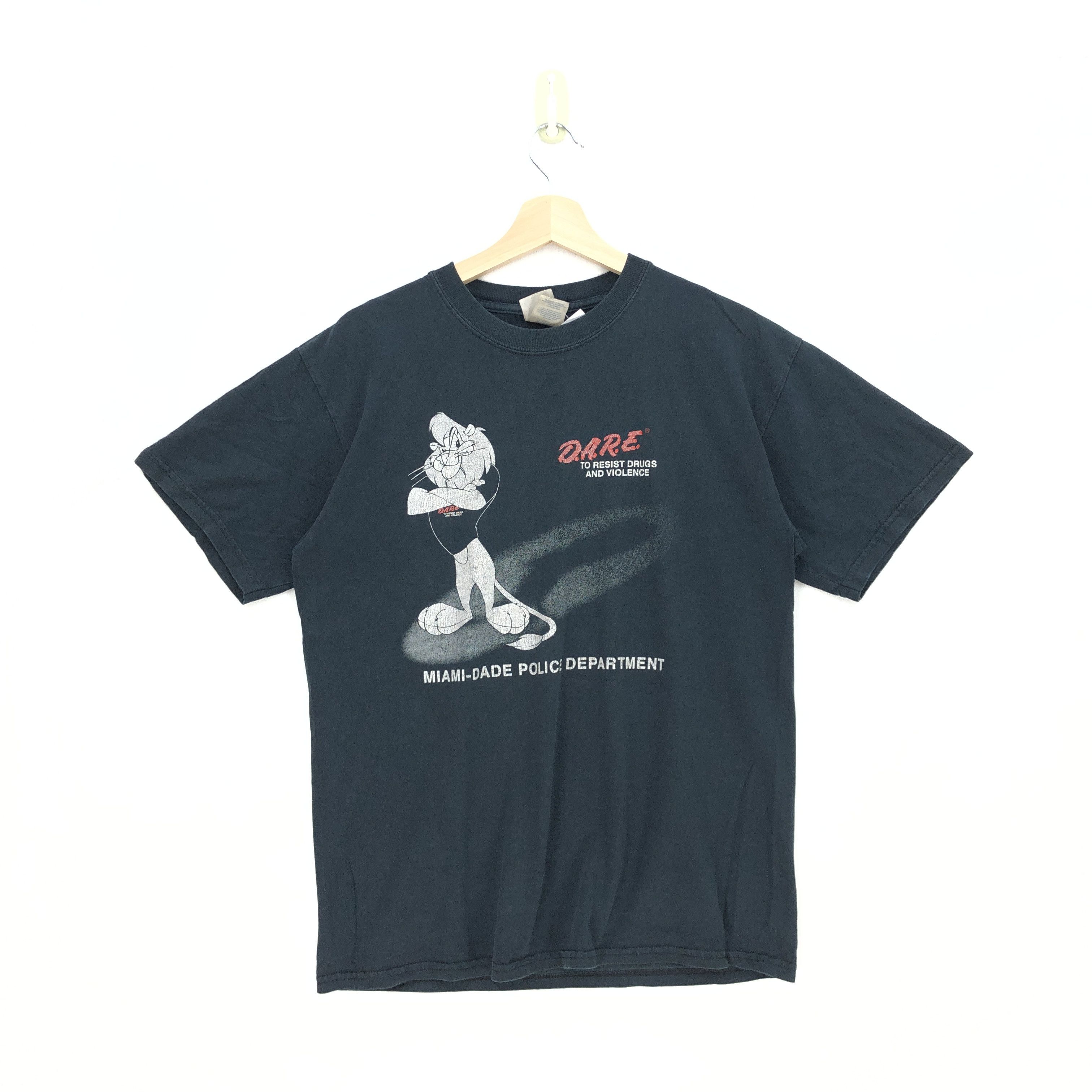 D.A.R.E × Vintage Vintage 90's Dare T Shirt Miami Dade Tees Shirt Size US M / EU 48-50 / 2 - 1 Thumbnail