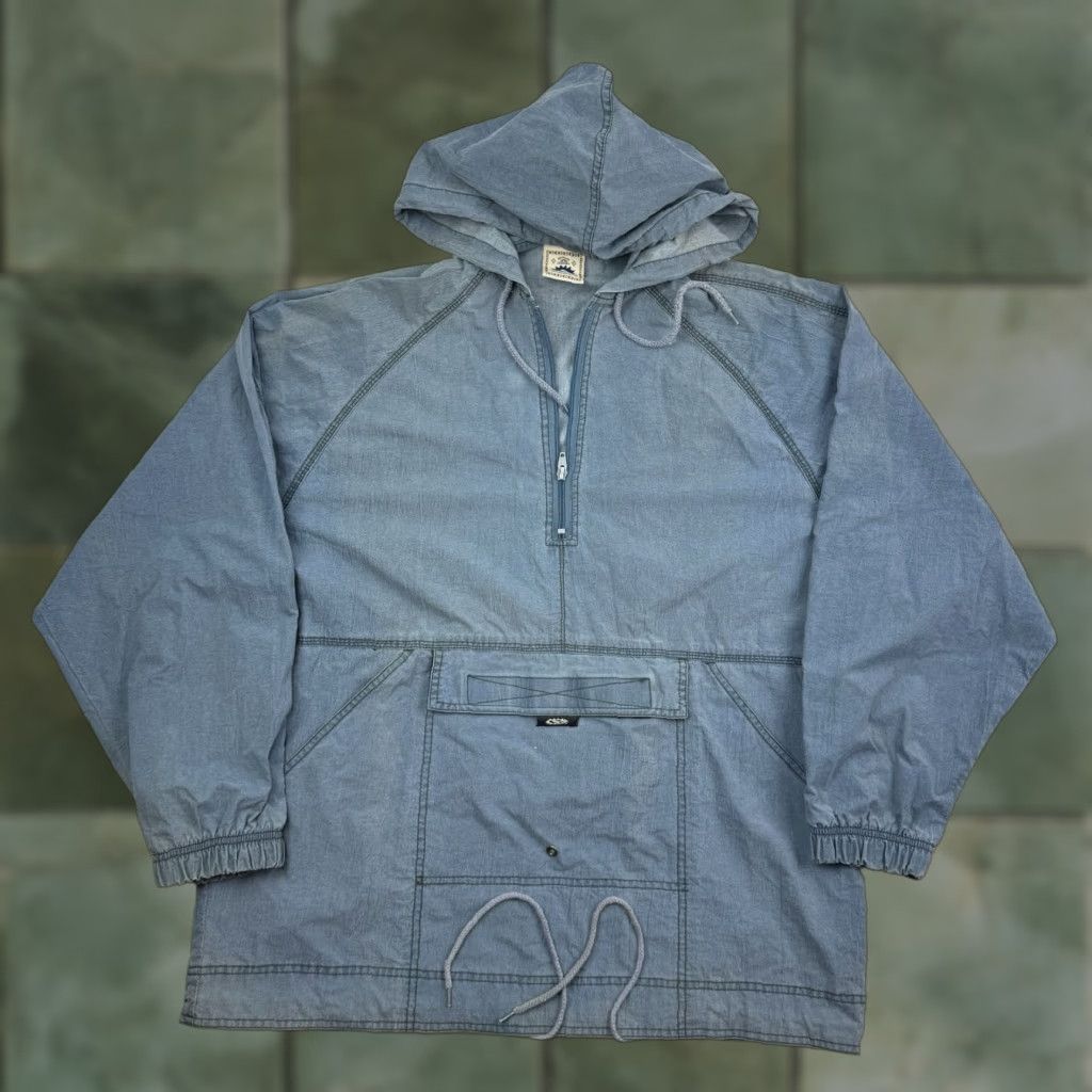Gotcha VINTAGE Gotcha Anorak Jacket Adult Medium Blue 90s Surfing Hooded Mens Size US M / EU 48-50 / 2 - 1 Thumbnail