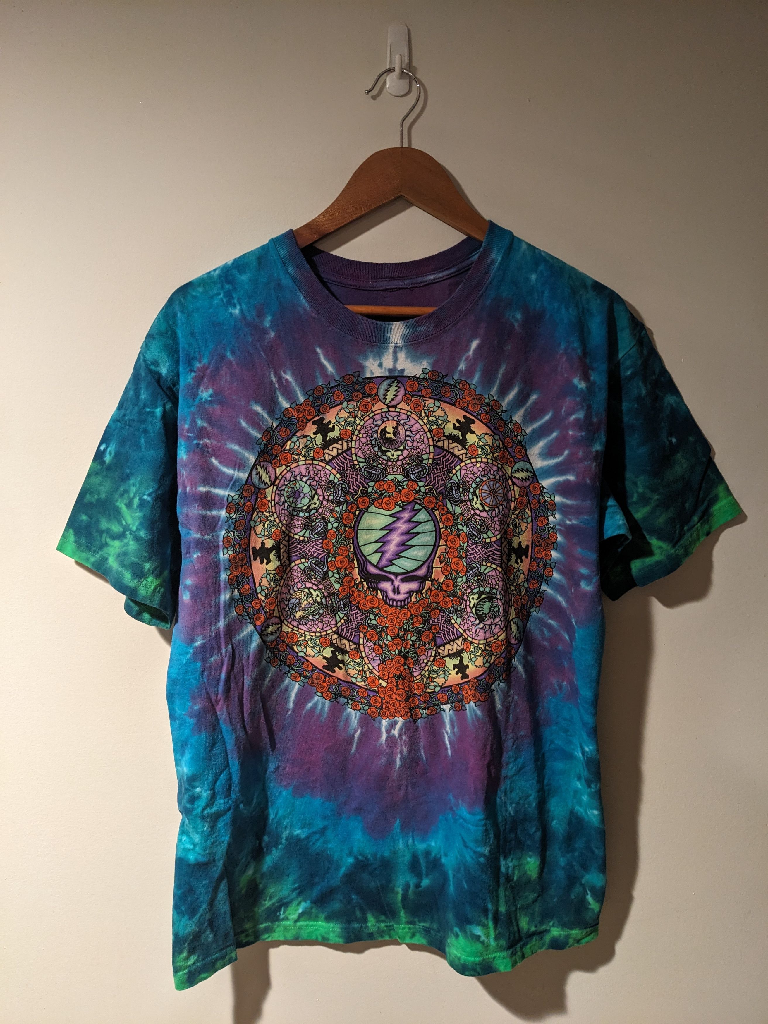 Grateful Dead × Liquid Blue × Vintage Vintage 2000 Grateful Dead Psychedelic Liquid Blue T-Shirt Size US L / EU 52-54 / 3 - 1 Thumbnail