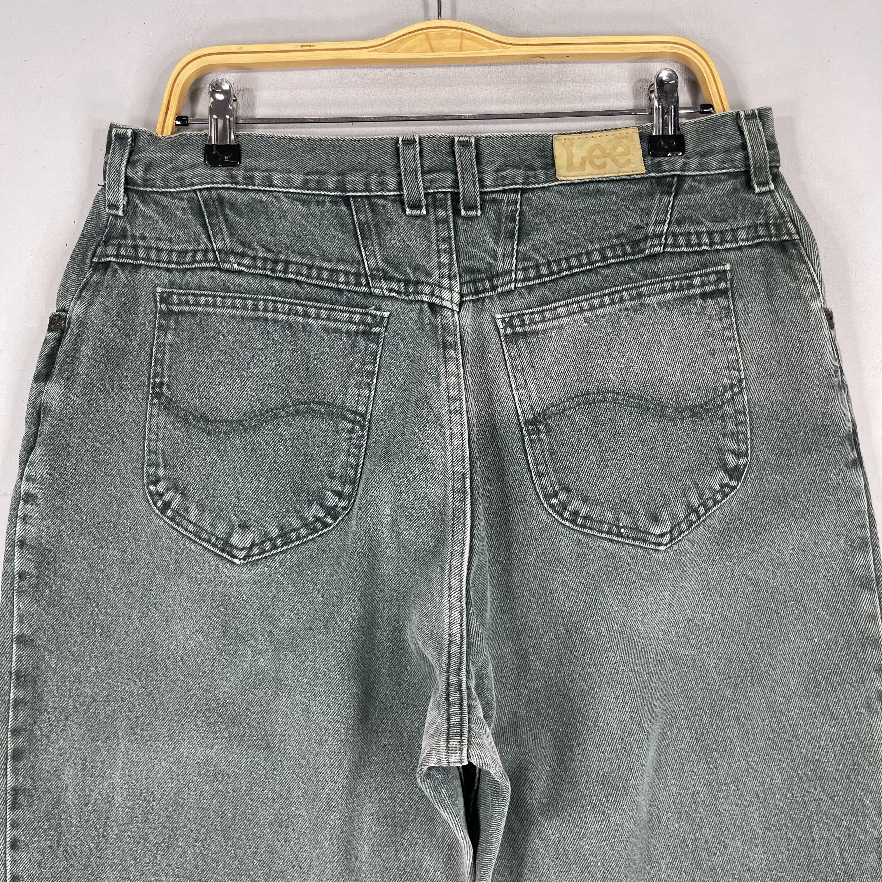 Lee × Vintage W33 L26 Vintage Lee Distressed Sun Faded Petite Jeans Size 33" - 7 Thumbnail