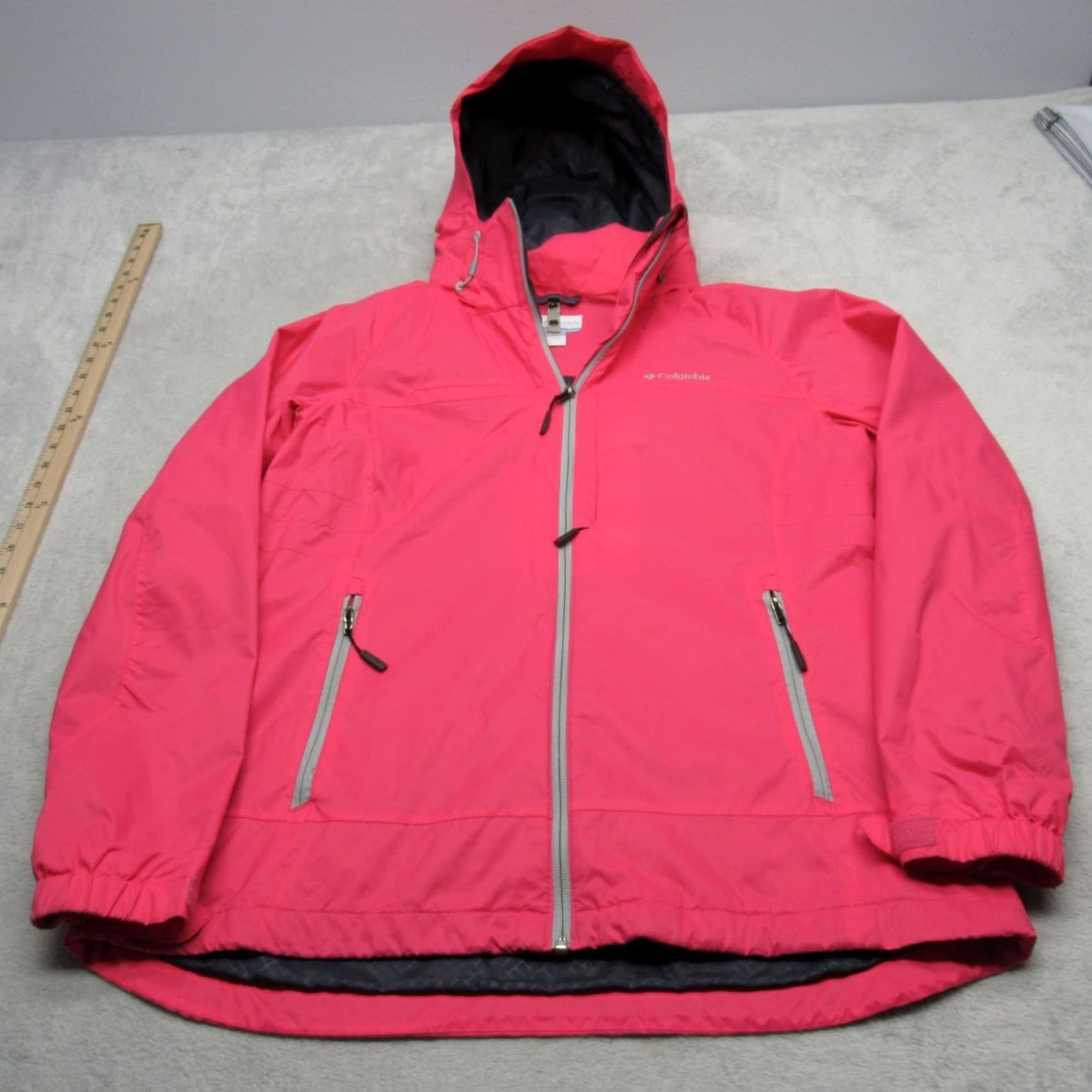 Pinko Columbia Jacket Womens Large Pink Full Zip Hooded Interchange Rain 3 In 1 Shell Size L / US 10 / IT 46 - 2 Thumbnail