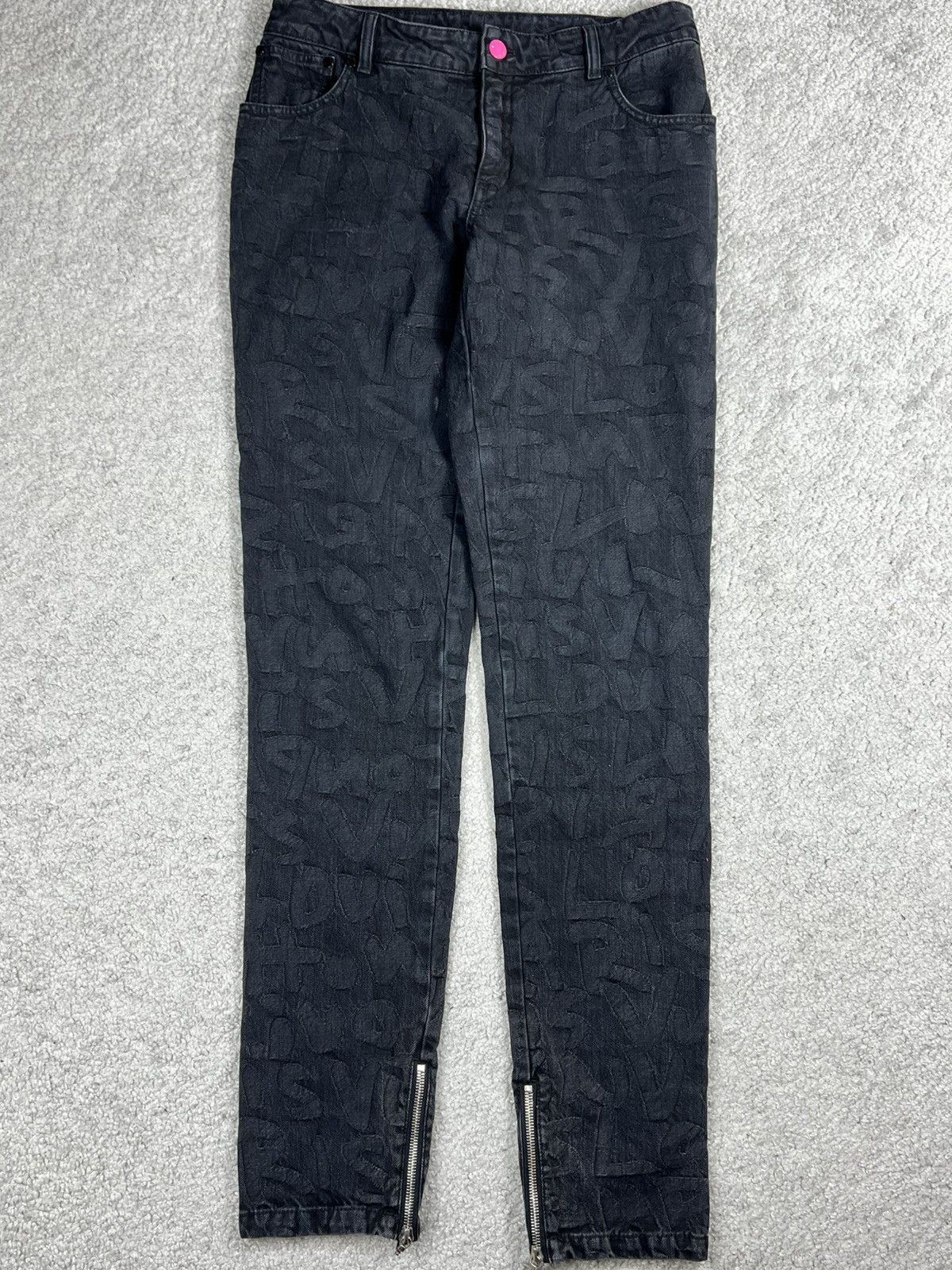 Louis Vuitton Louis Vuitton Stephen Sprouse Black Graffiti Logo Jeans Size 28" / US 6 / IT 42 - 1 Thumbnail