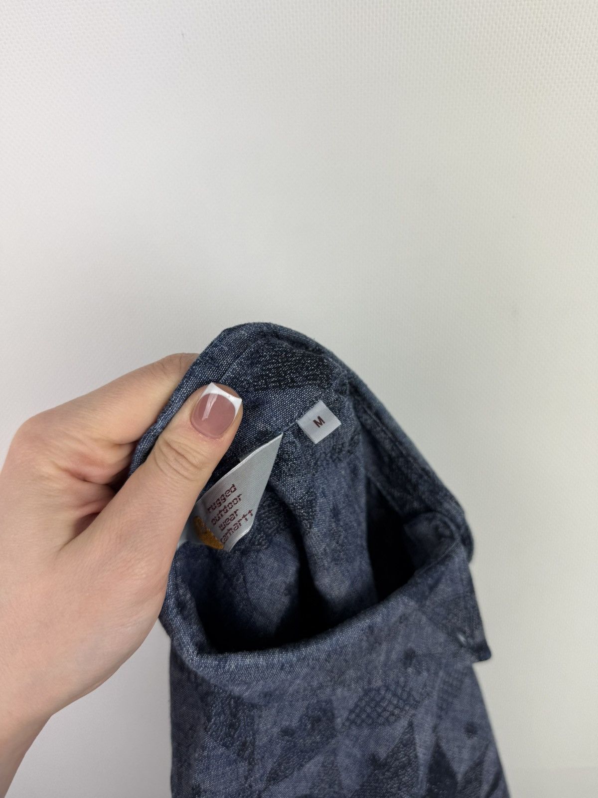 Carhartt Carhartt L/S Crandall Men’s Patterned Denim Button Up Shirt Size US M / EU 48-50 / 2 - 24 Thumbnail