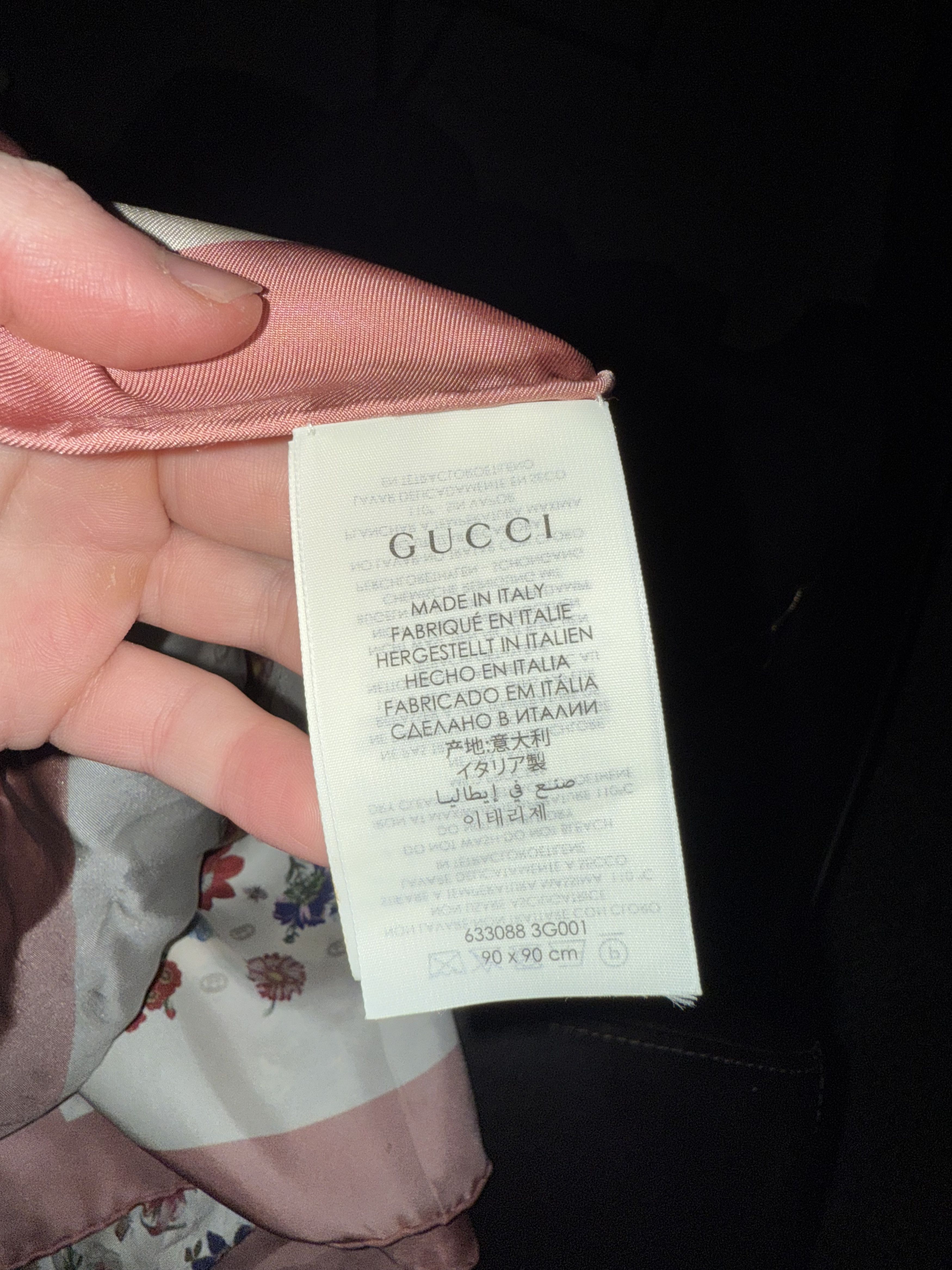 Gucci Gucci Floral Silk Scarf Size ONE SIZE - 4 Thumbnail