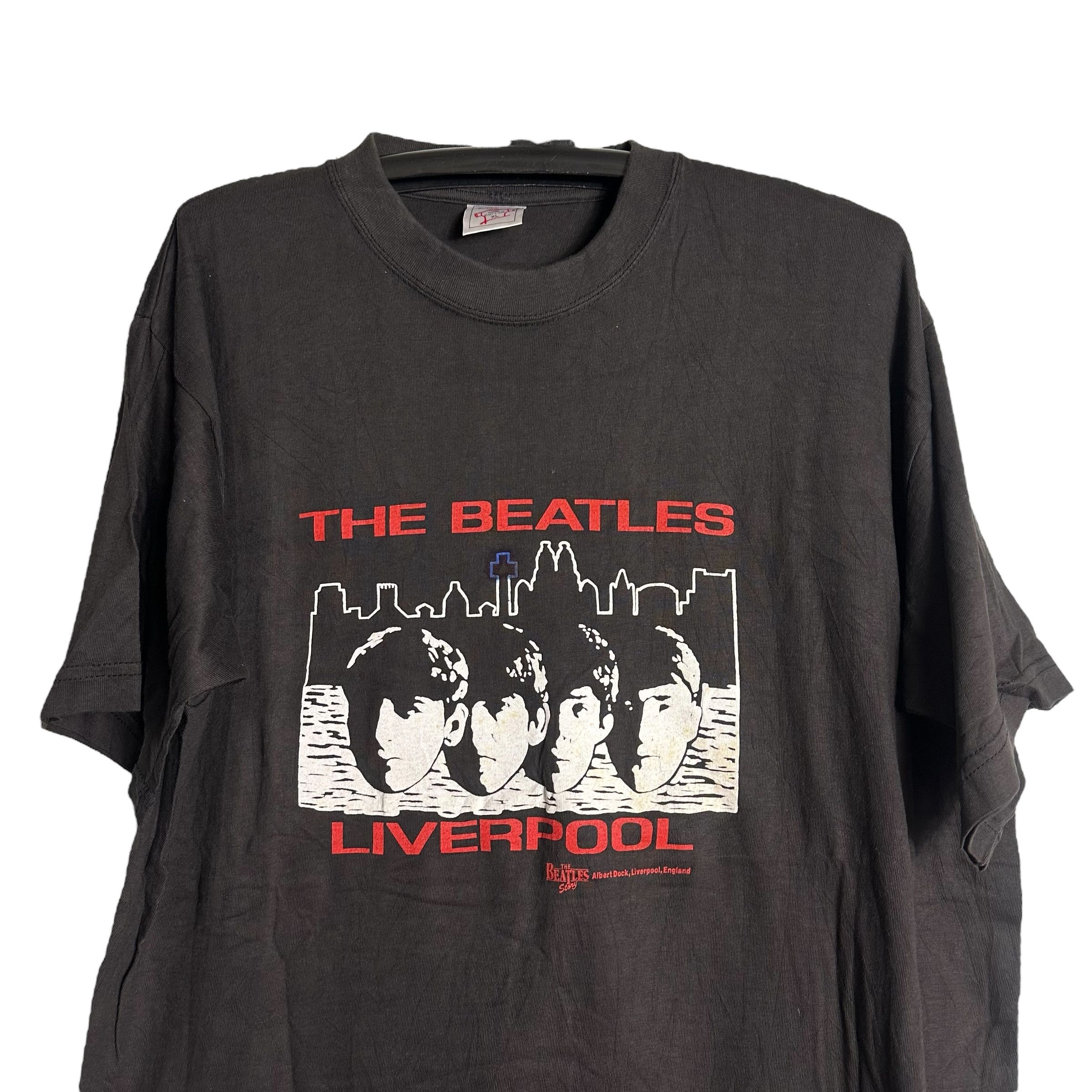 Band Tees 🔥RARE🔥Vintage 80s The Beatles Liverpool Story T-shirt Size US XL / EU 56 / 4 - 2 Thumbnail