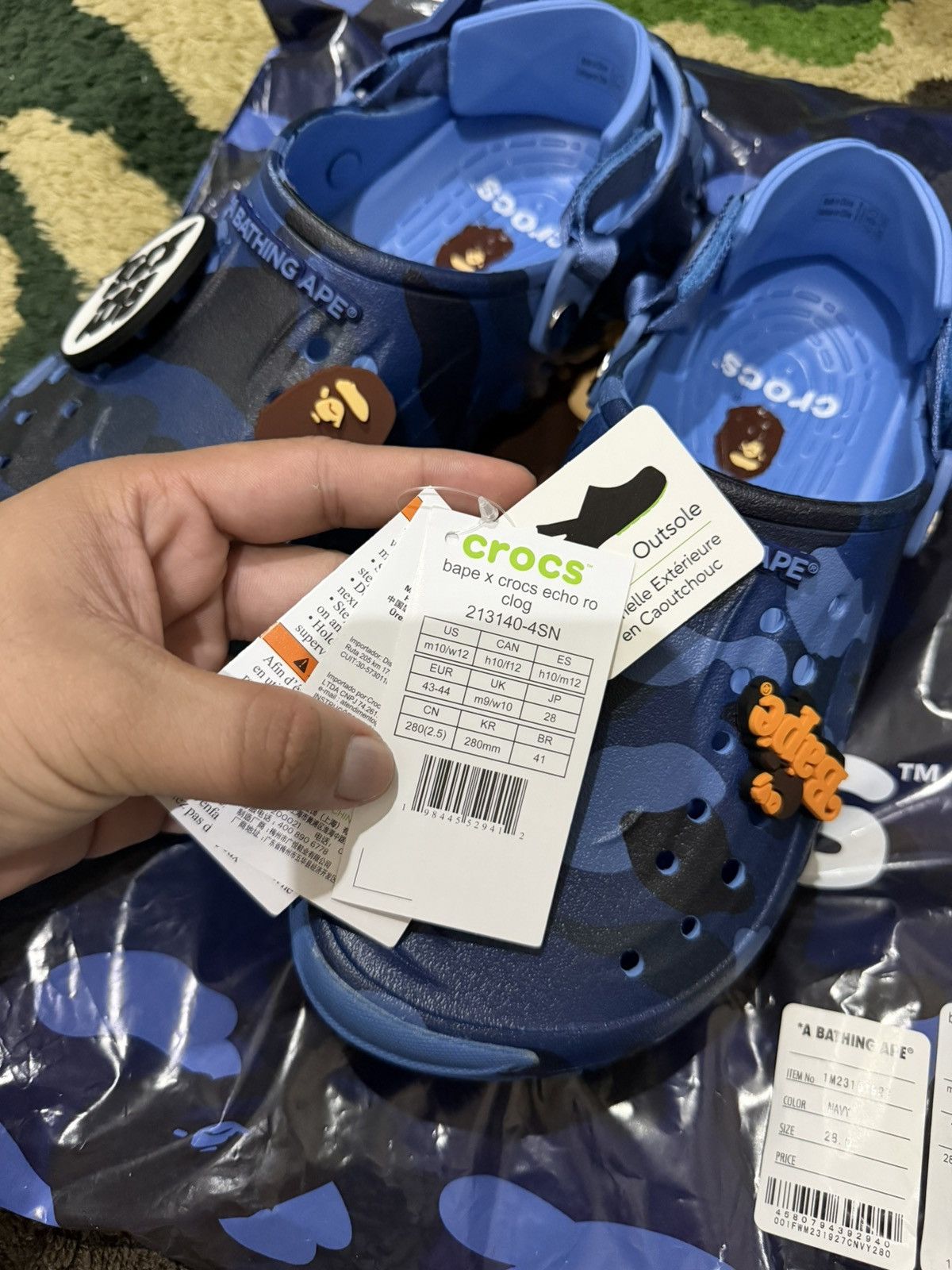 Bape × Crocs Bape x Crocs Size Uk9 fit Uk10 Size US 9 / EU 42 - 3 Thumbnail