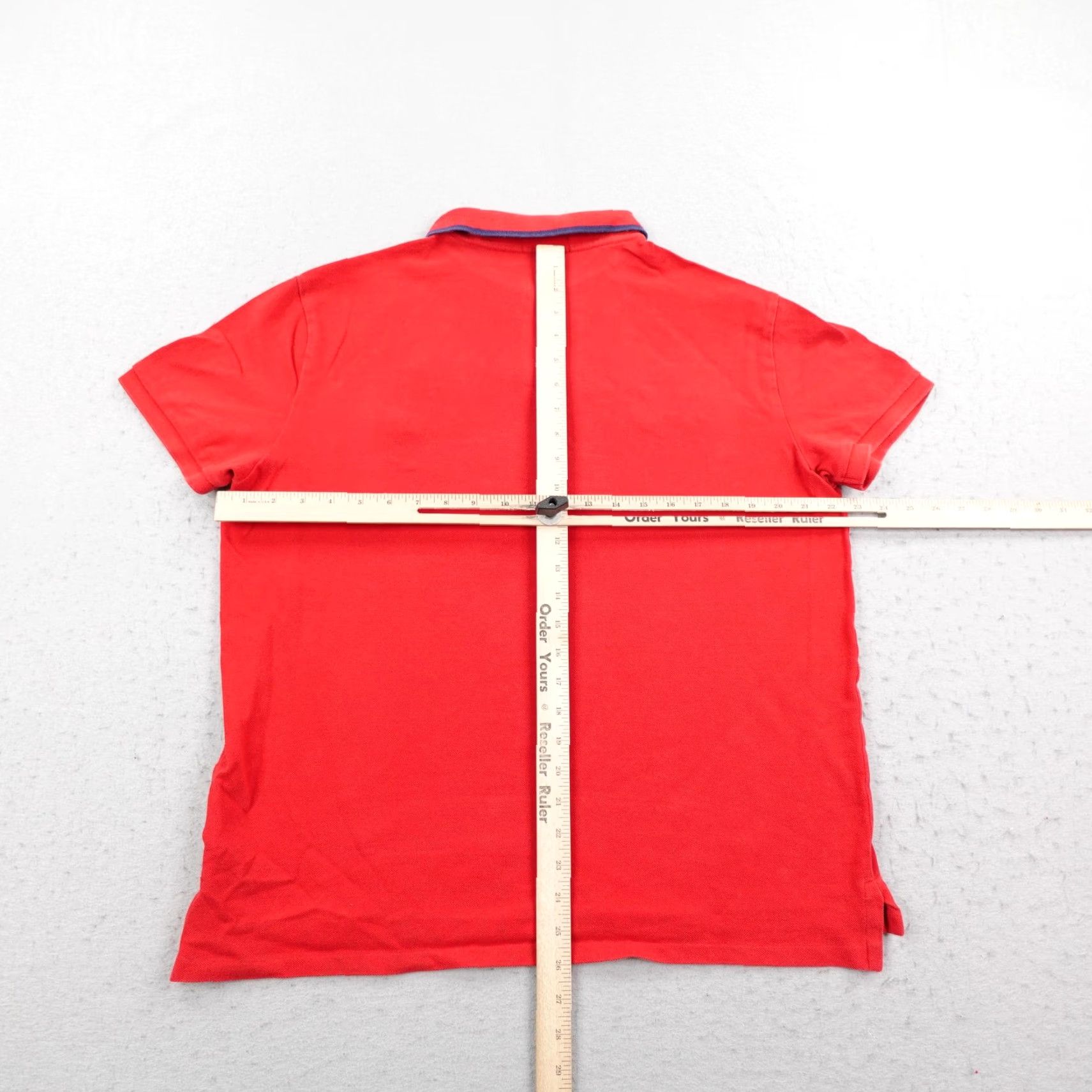 Polo Ralph Lauren Ralph Lauren Polo Shirt Mens XL Red Slim Fit Big Pony Yacht Club Crest #3 Embroidered Logo Short Sleeve Collared Knit Cotton Polo Shirt Size US XL / EU 56 / 4 - 6 Thumbnail