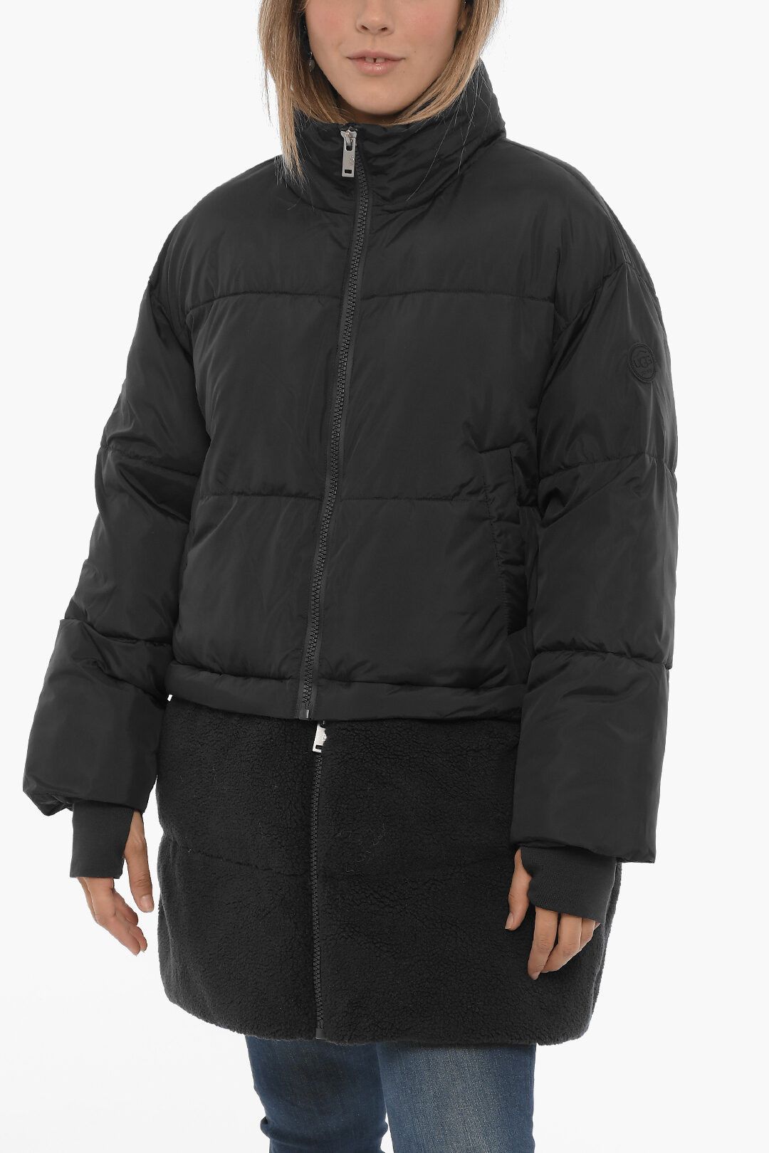 og1mm0824 Annabeth Jacket With Exrtractable Hood in Black
