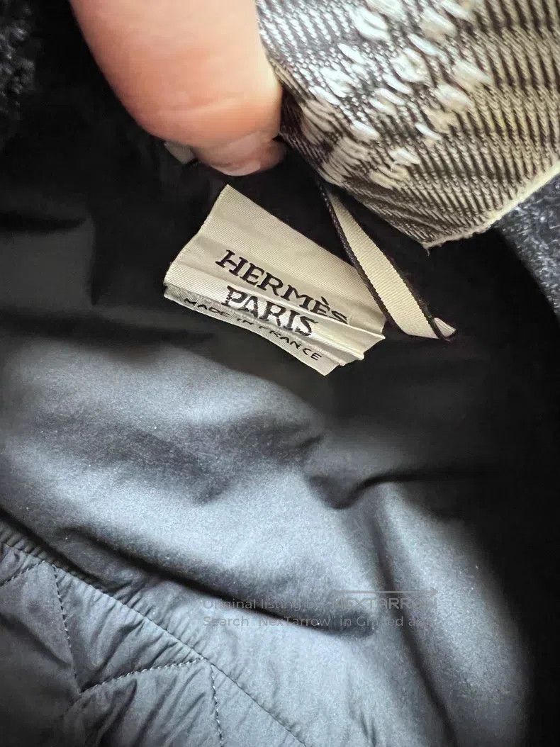 Hermes Hermes Black Diamond Quilted Wool Pilot Jacket Cotton Coat Size XS / US 0-2 / IT 36-38 - 5 Thumbnail
