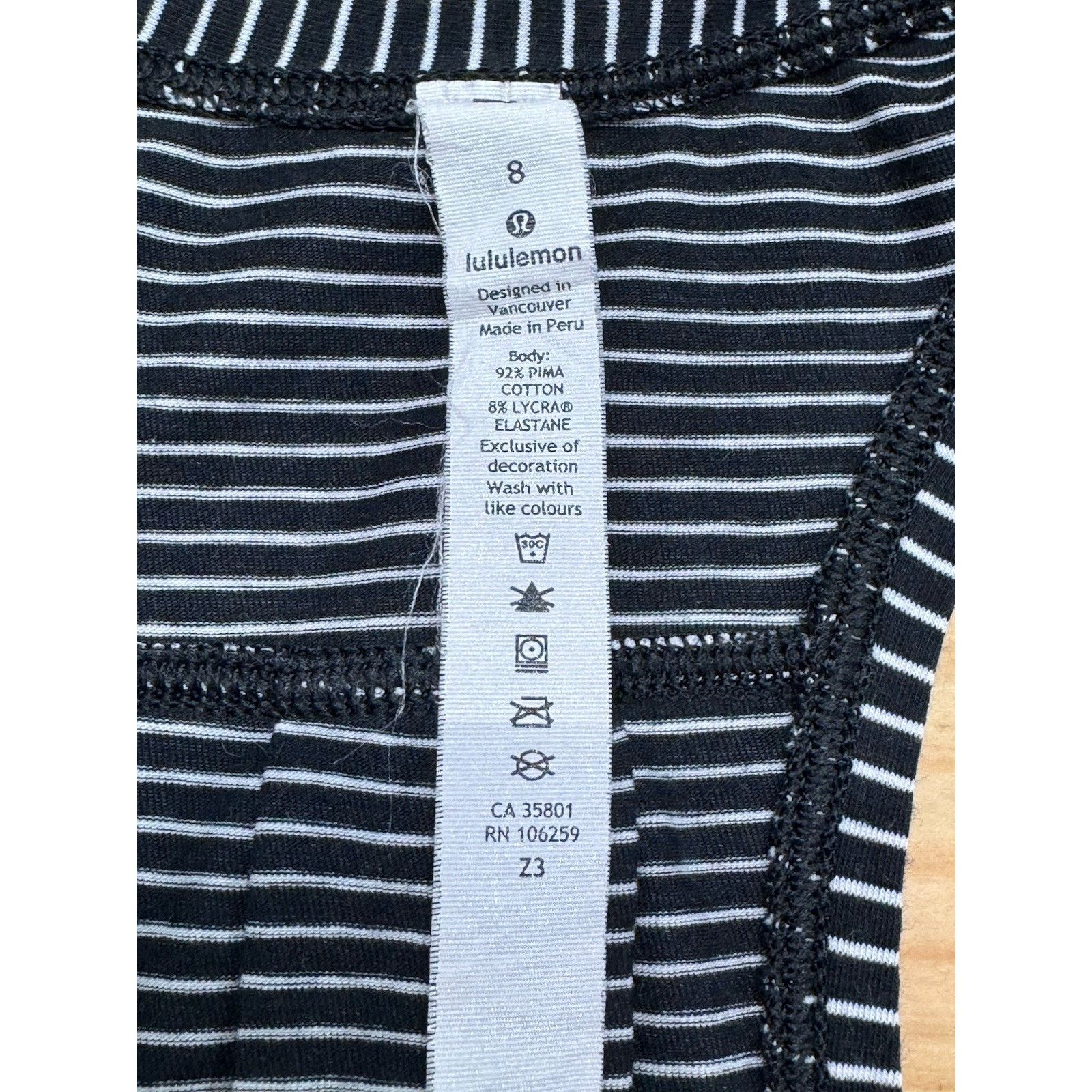 Lululemon LULULEMON Think Fast Tank Top Women Black White Striped Sz 8 Size M / US 6-8 / IT 42-44 - 7 Thumbnail