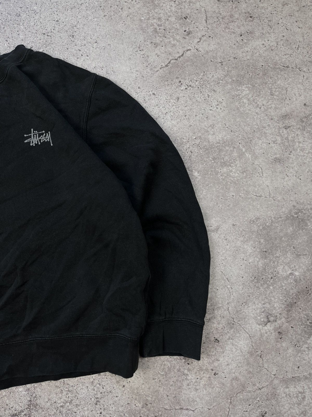 Stussy Vintage Stussy Sweatshirt Washed Distressed Black M Made Usa Size US L / EU 52-54 / 3 - 4 Thumbnail