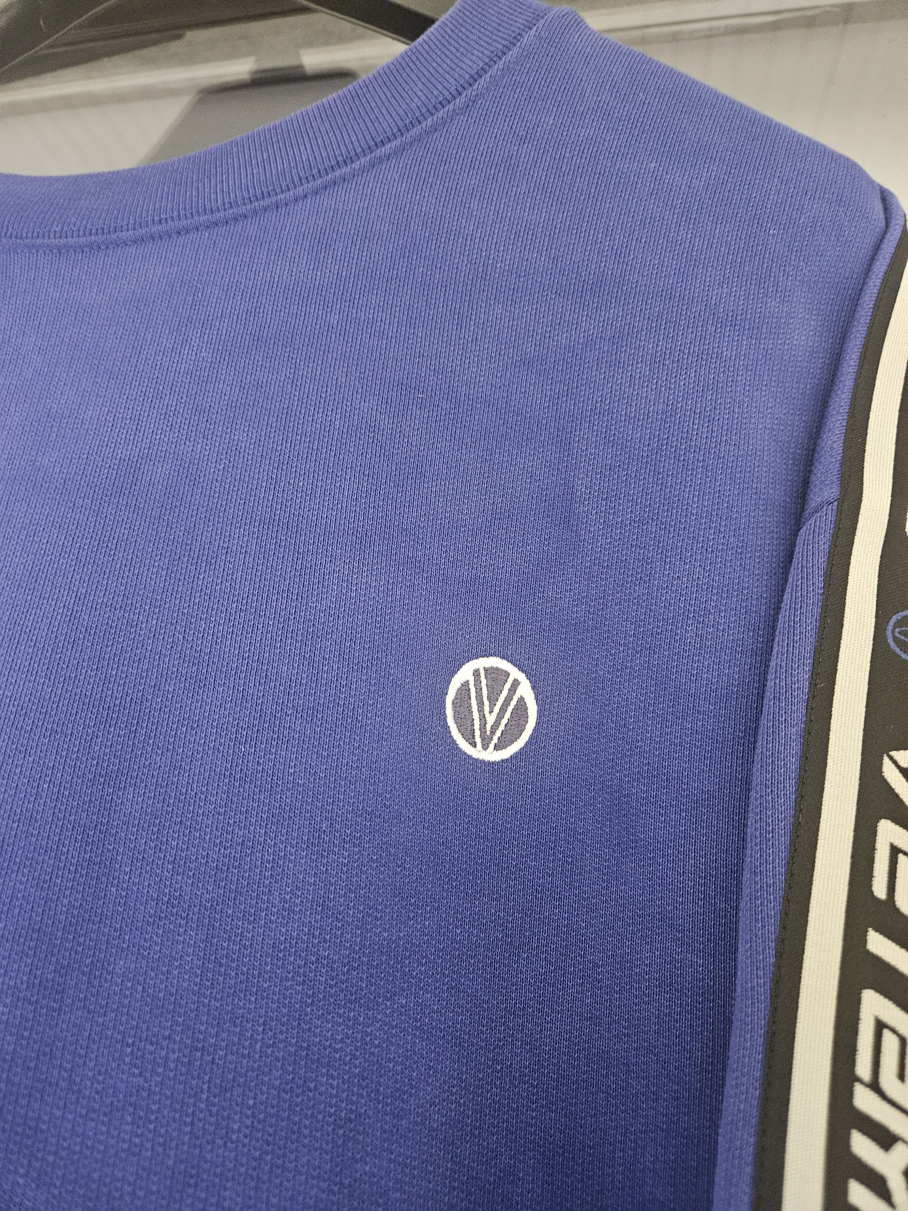 Vetements Royal Blue Logo Tape Oversized Crewneck Sweater Size US L / EU 52-54 / 3 - 2 Thumbnail