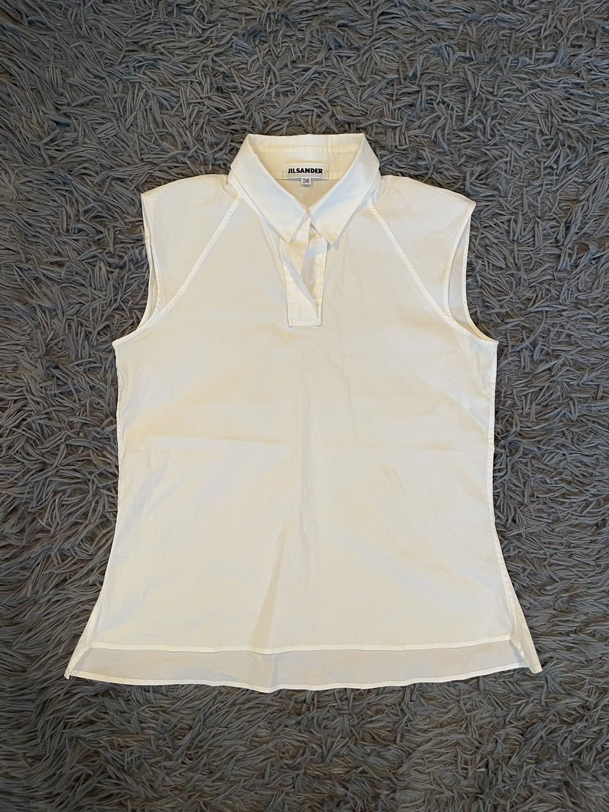Jil Sander × Vintage Jil Sander 00s vintage avant garde minimalist tank top Size XS / US 0-2 / IT 36-38 - 1 Thumbnail