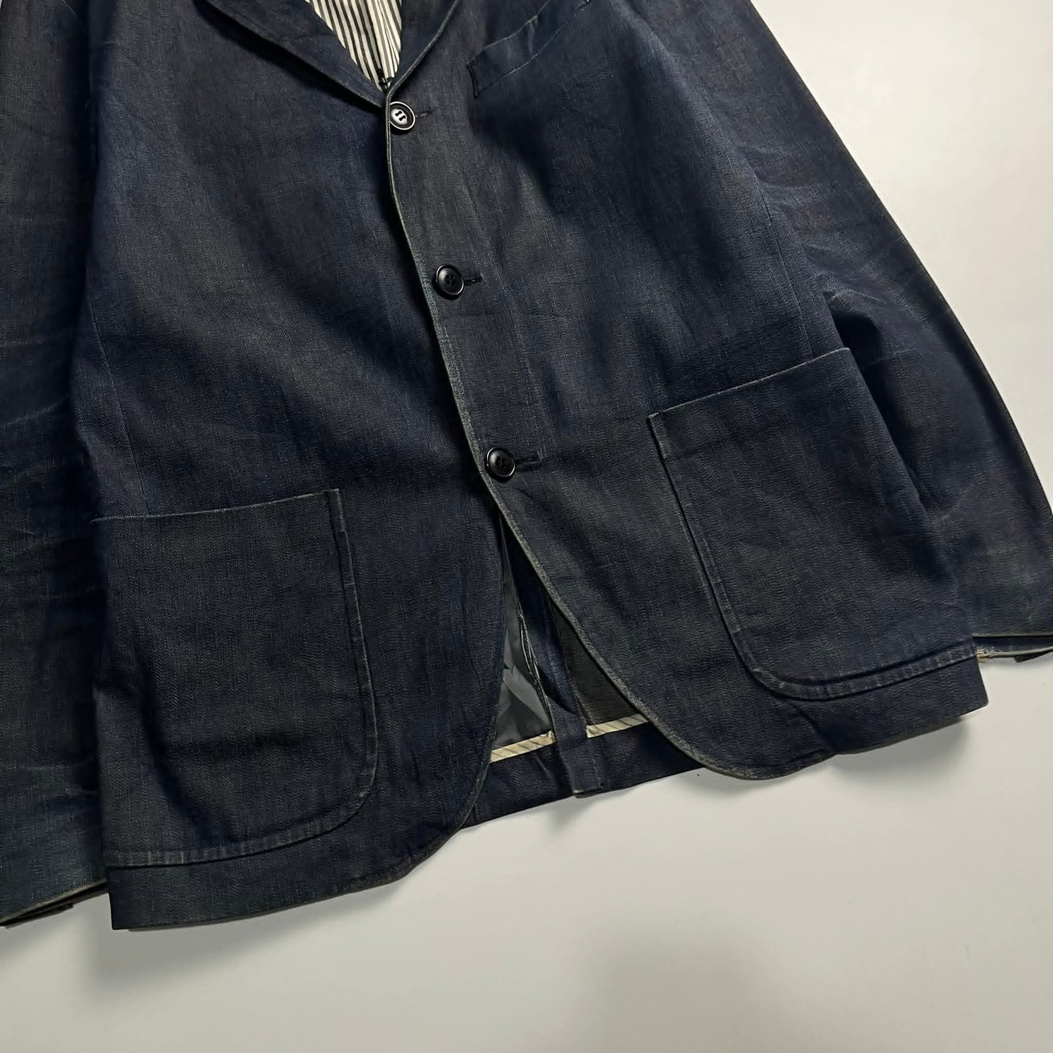 Blue Blue Japan Vintage Blue Blue Japan Denim Blazer Minor Distressed Size US S / EU 44-46 / 1 - 7 Thumbnail