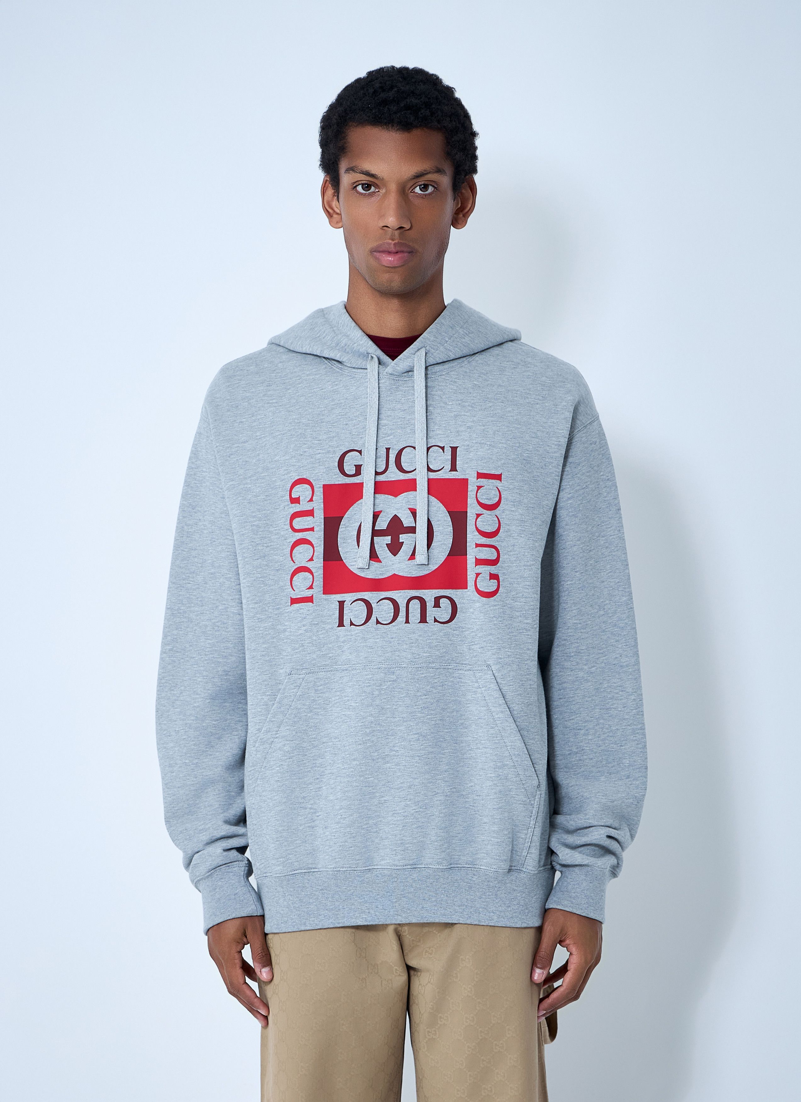 Logo Motif Hooded Sweatshirt