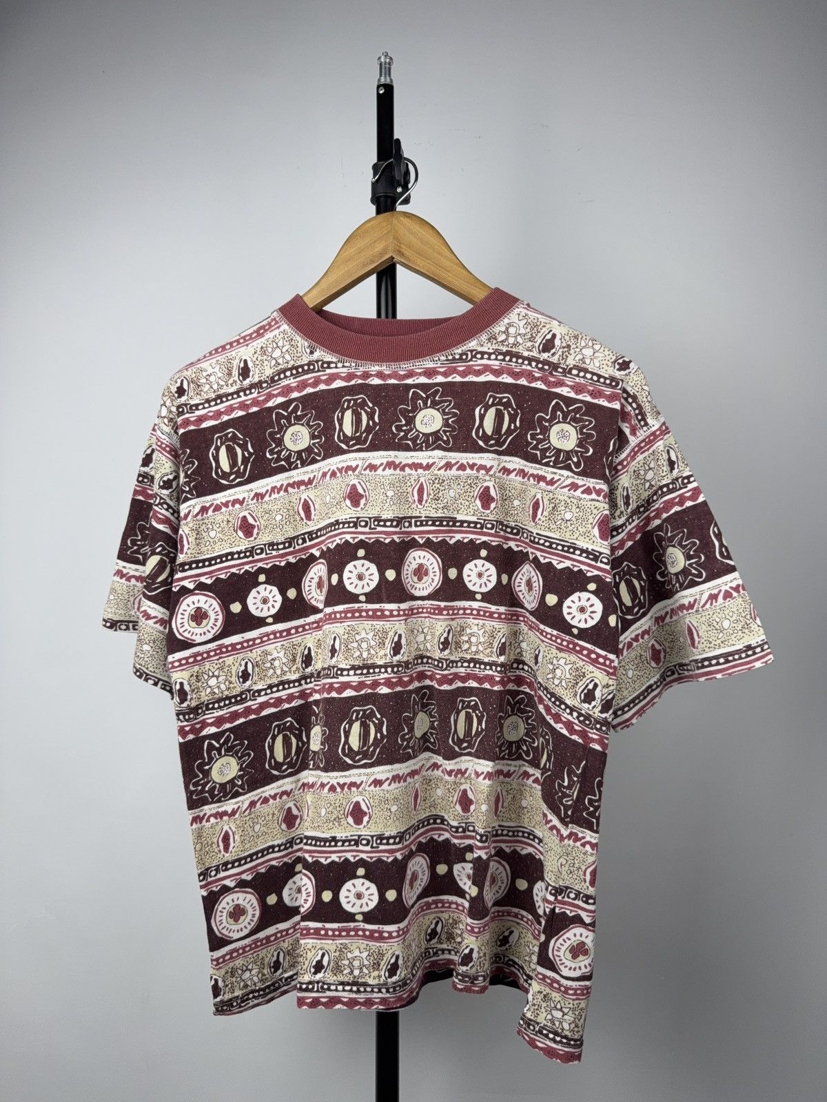 Japanese Brand Vintage 90s Tribal Ethnic All Over Print Cottontown Y2K Tee Size US S / EU 44-46 / 1 - 1 Thumbnail