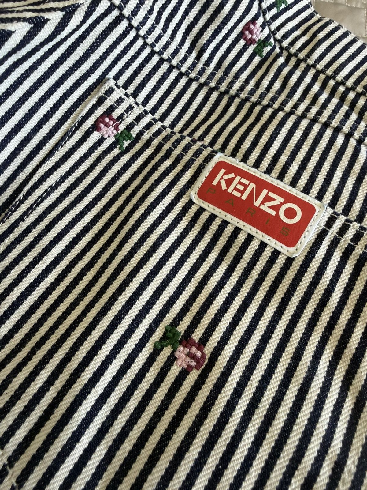 Kenzo Kenzo mens striped floral straight leg pants size 31 Size US 31 - 3 Thumbnail