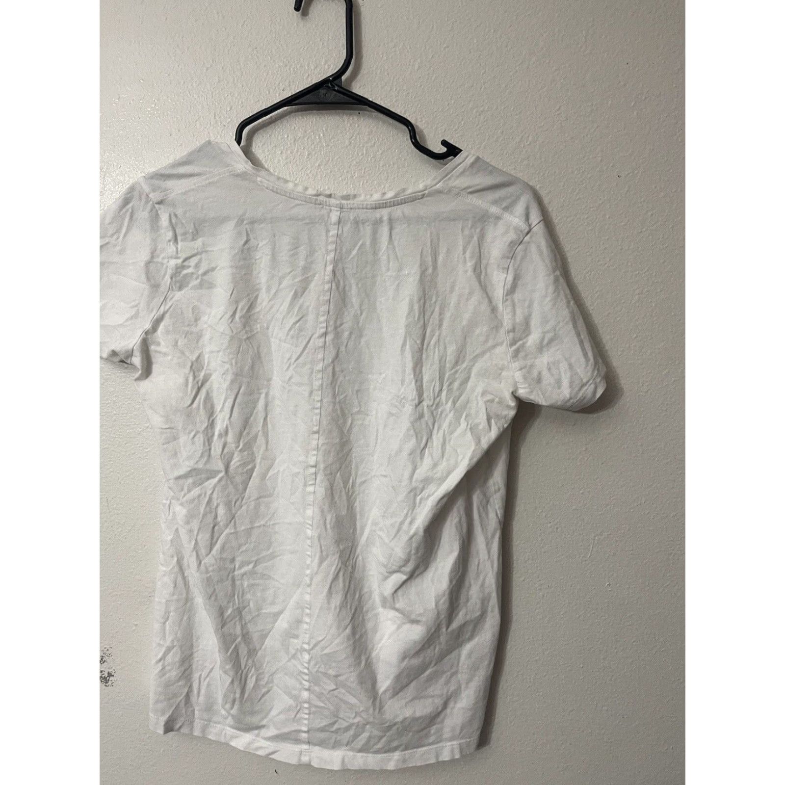 Zara VINTAGE Zara Womens Large White V-Neck Cap Sleeve Top Casual Cotton Summer Basic Size L / US 10 / IT 46 - 2 Thumbnail