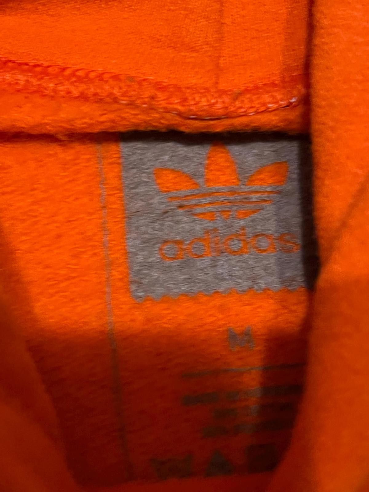 Adidas Adidas Men's Orange Hoodie with Black Logo Size US M / EU 48-50 / 2 - 2 Thumbnail