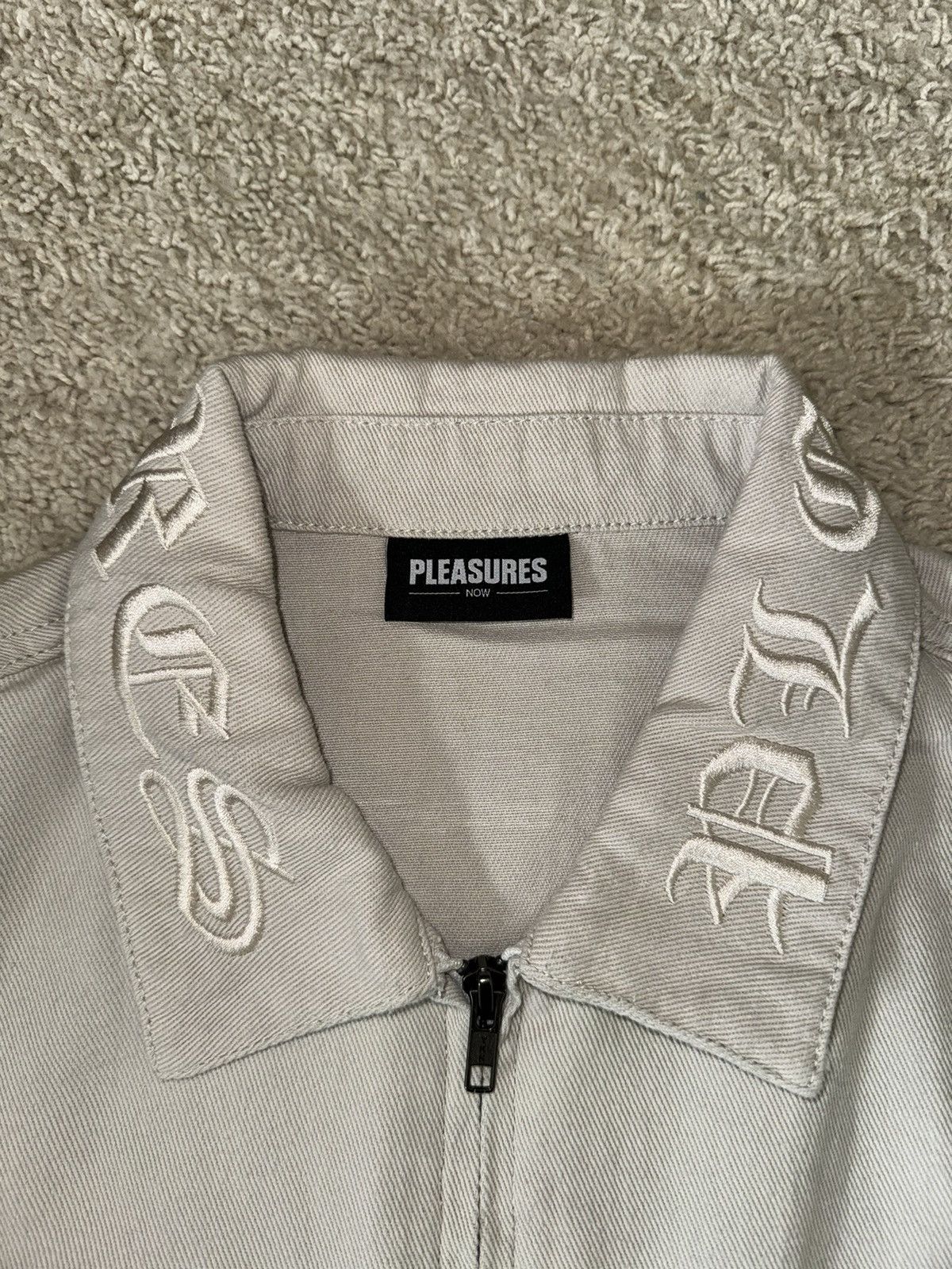 Pleasures Pleasures White Denim Jacket Size US S / EU 44-46 / 1 - 3 Thumbnail