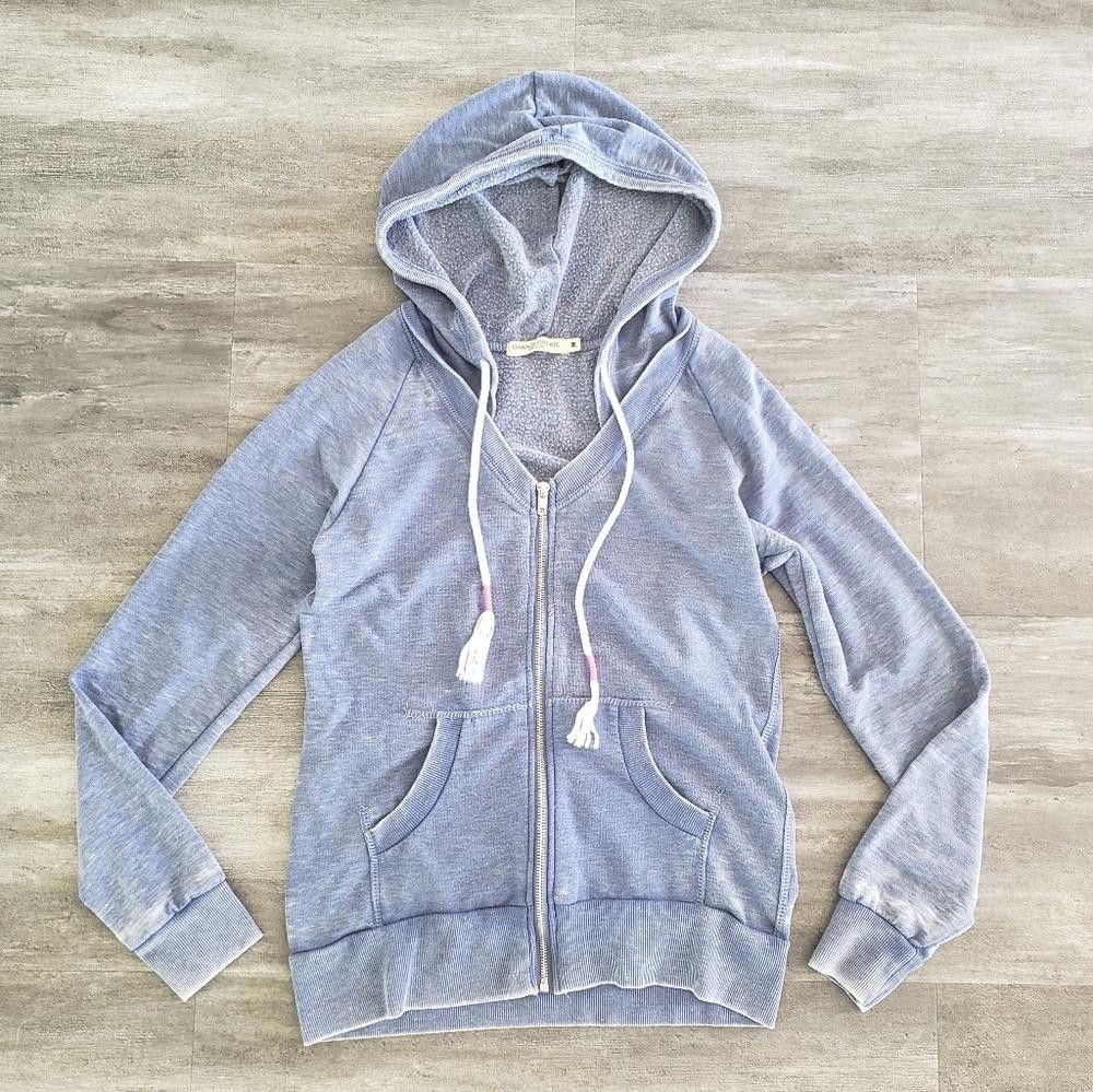 Designer Blue Faded COF Hooded Zip Up Size M / US 6-8 / IT 42-44 - 1 Thumbnail