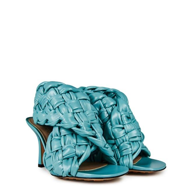 Bottega Veneta Bottega Veneta Stiletto Heel High Slide Mules in Blue Size US 6 / IT 36 - 3 Thumbnail