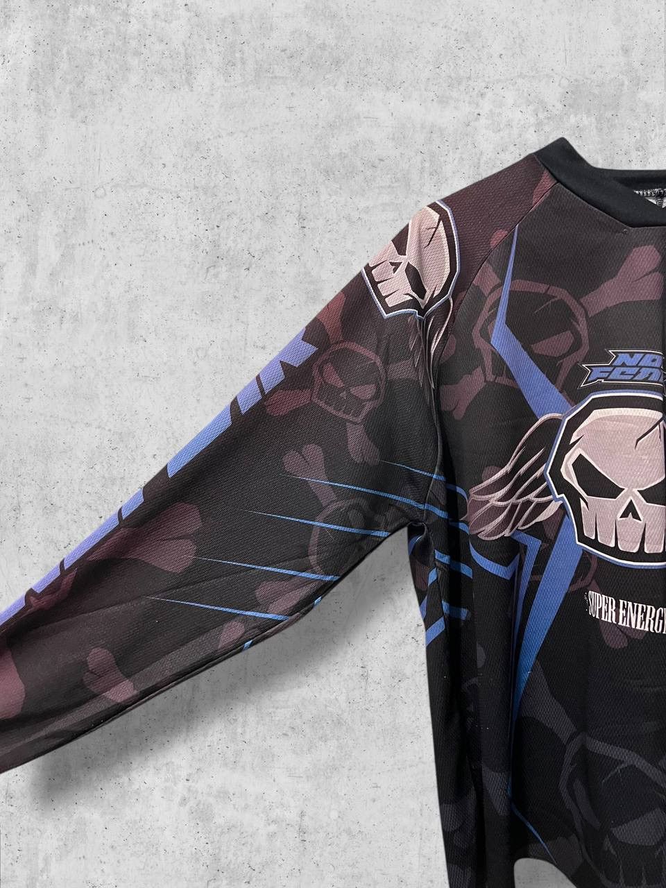 No Fear NO FEAR RACING MOTO JERSEY bike skull long sleeve tee vintag Size US M / EU 48-50 / 2 - 6 Thumbnail
