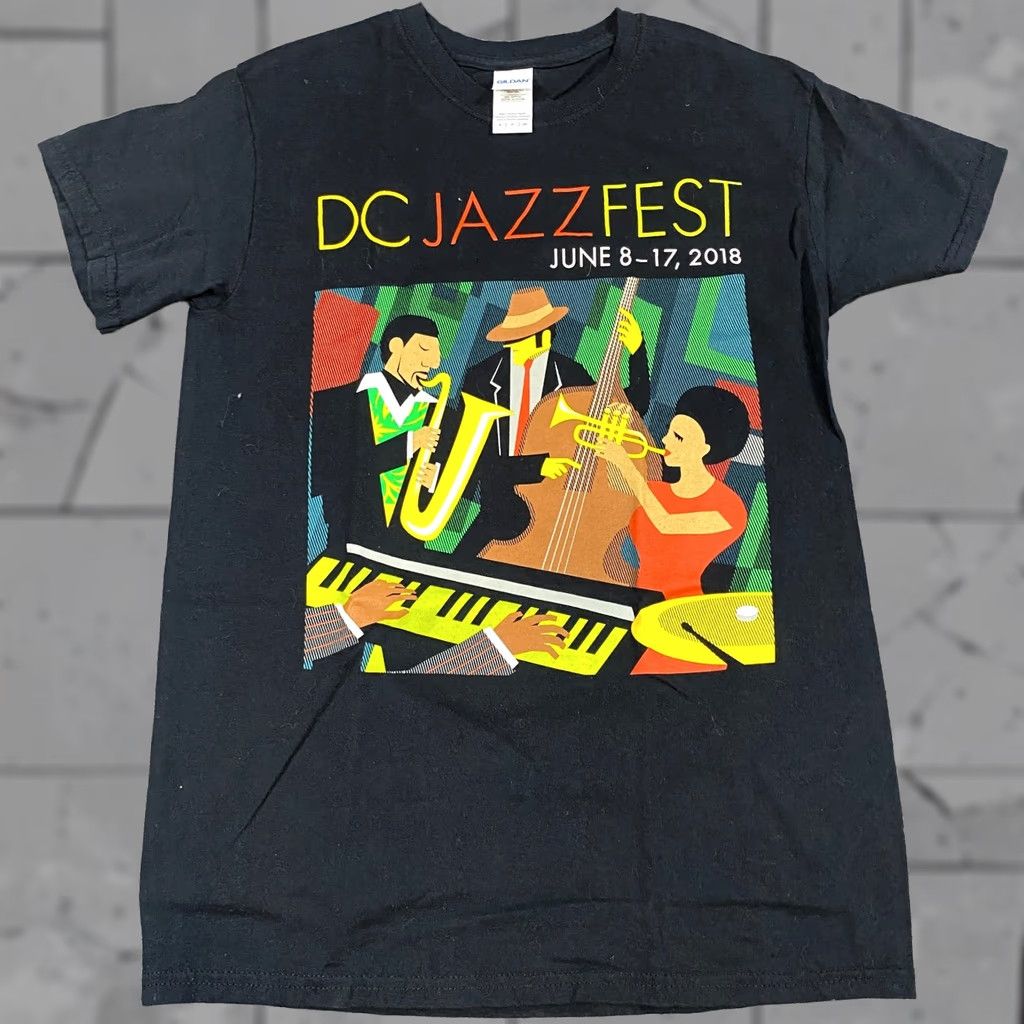 Gildan DC Jazzfest T-shirt S Black Cotton Double-Sided 2018 Robert Glasper Atunde Mens Size US S / EU 44-46 / 1 - 1 Thumbnail