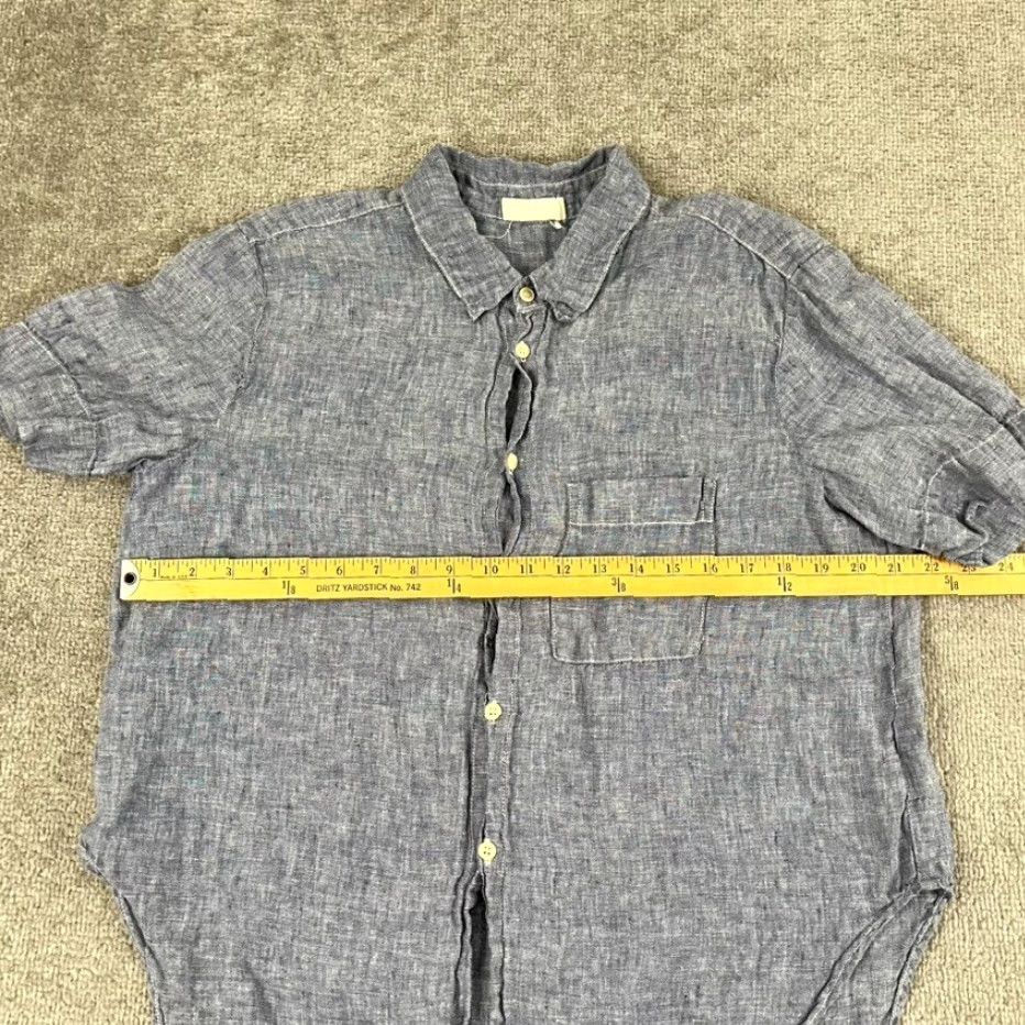 Vintage CP SHADES Shirt Mens Large Blue 100% Linen Button Up Summer Casual USA Shirt Men Large Blue Linen Button-Up Short Sleeve Casual USA Size US L / EU 52-54 / 3 - 5 Thumbnail